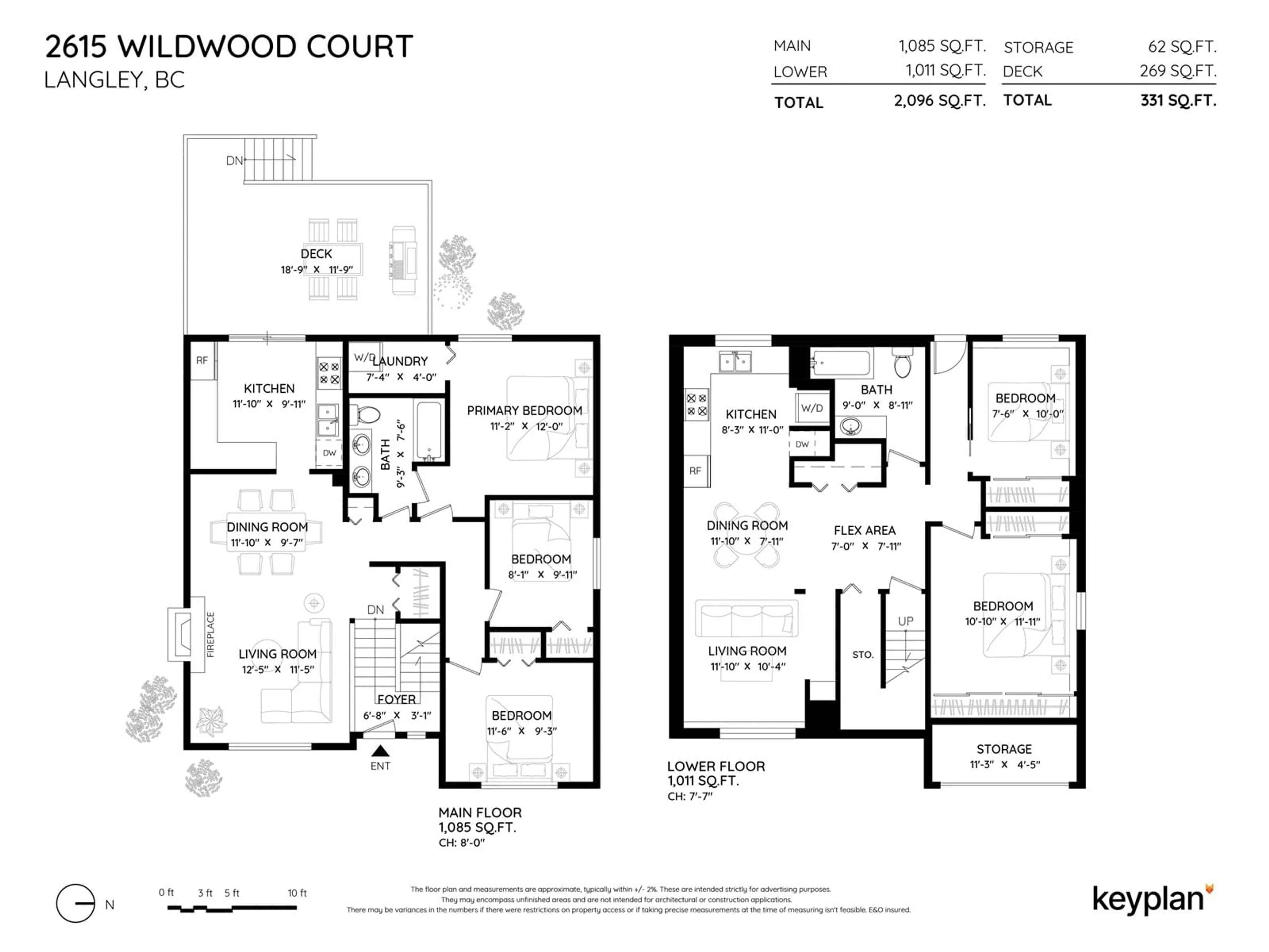 Floor plan for 2615 WILDWOOD COURT, Langley British Columbia V2Y1E8