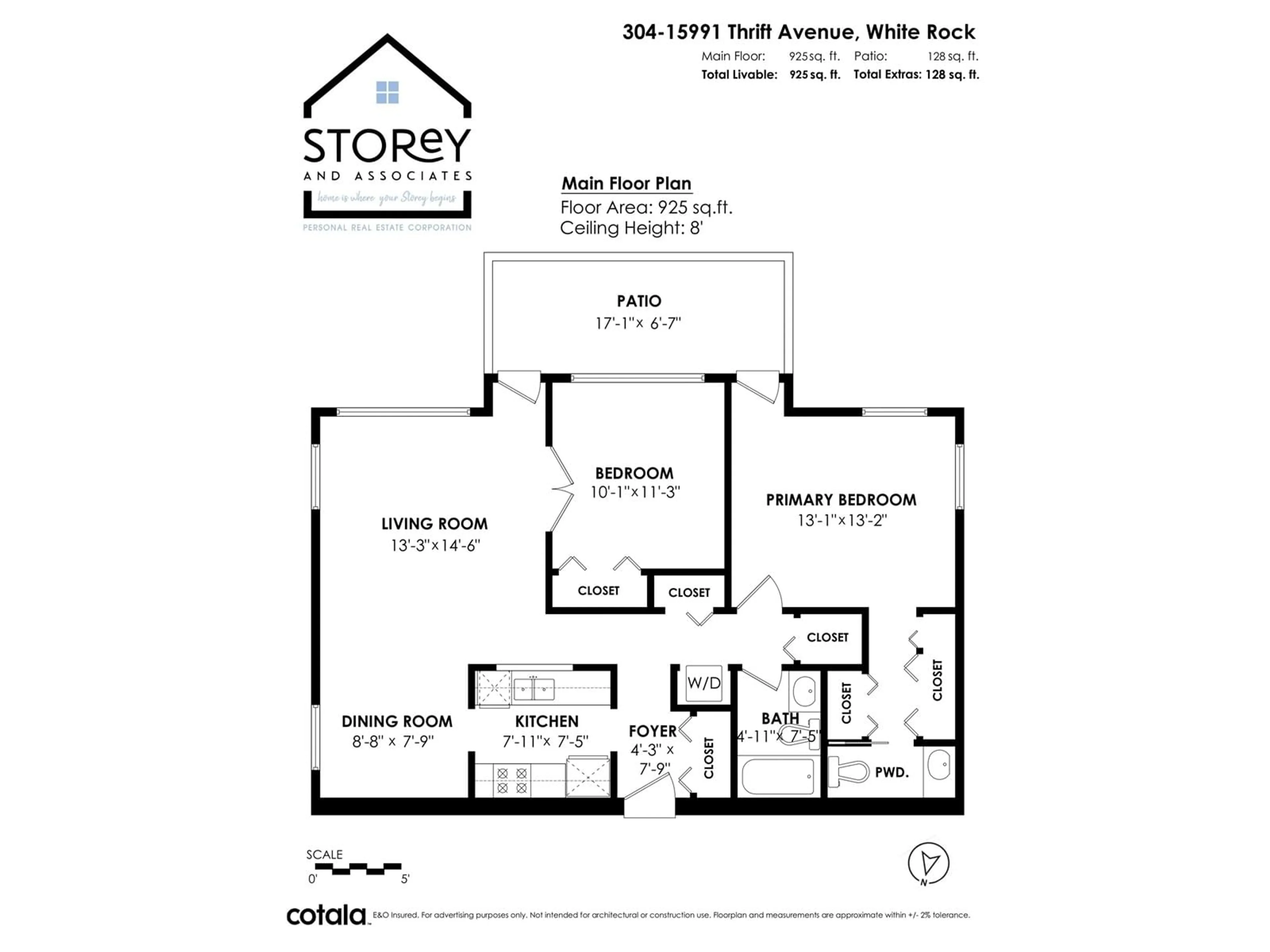 Floor plan for 304 15991 THRIFT AVENUE, White Rock British Columbia V4B2M9