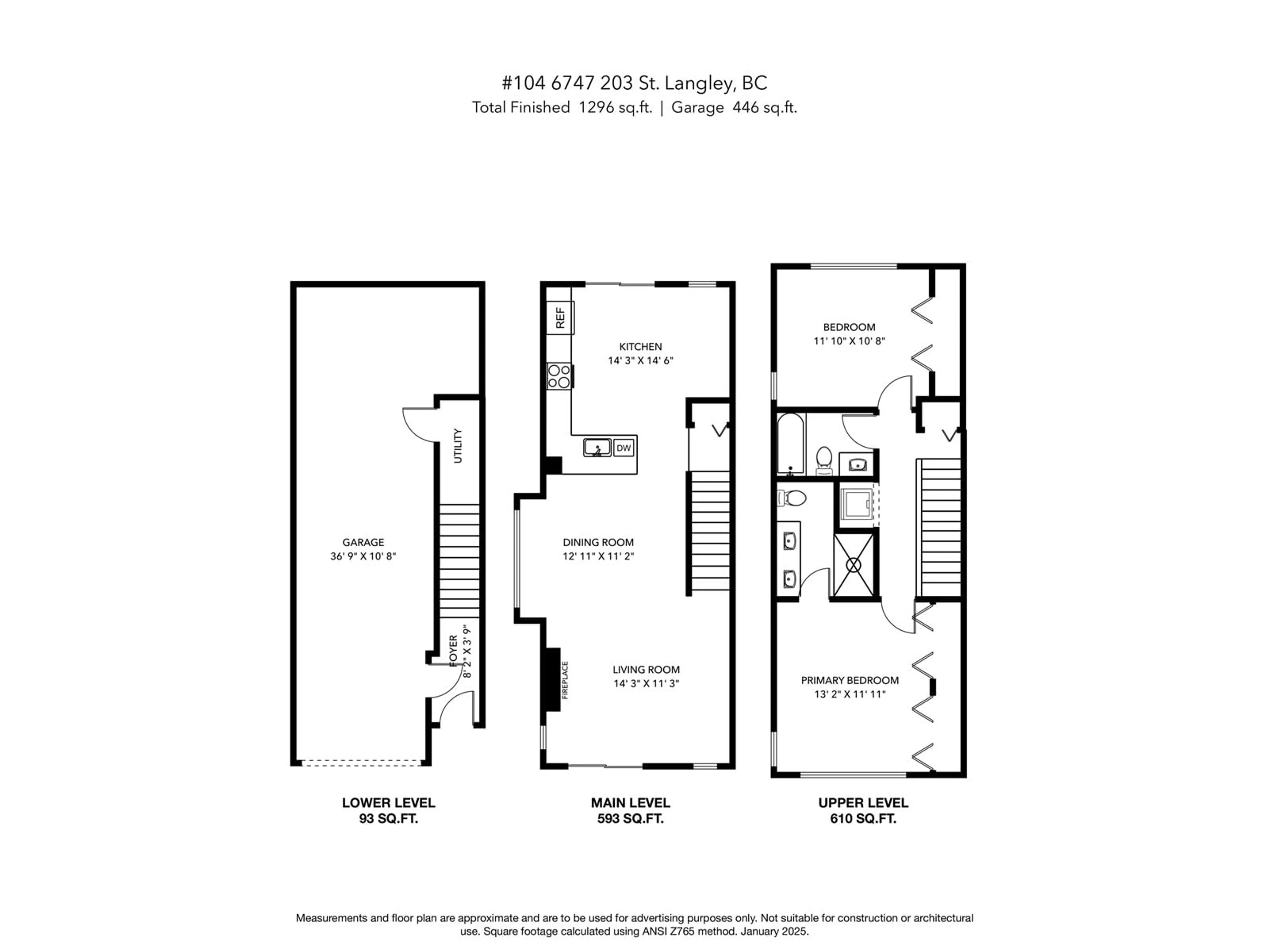 Floor plan for 104 6747 203 STREET, Langley British Columbia V2Y3B5