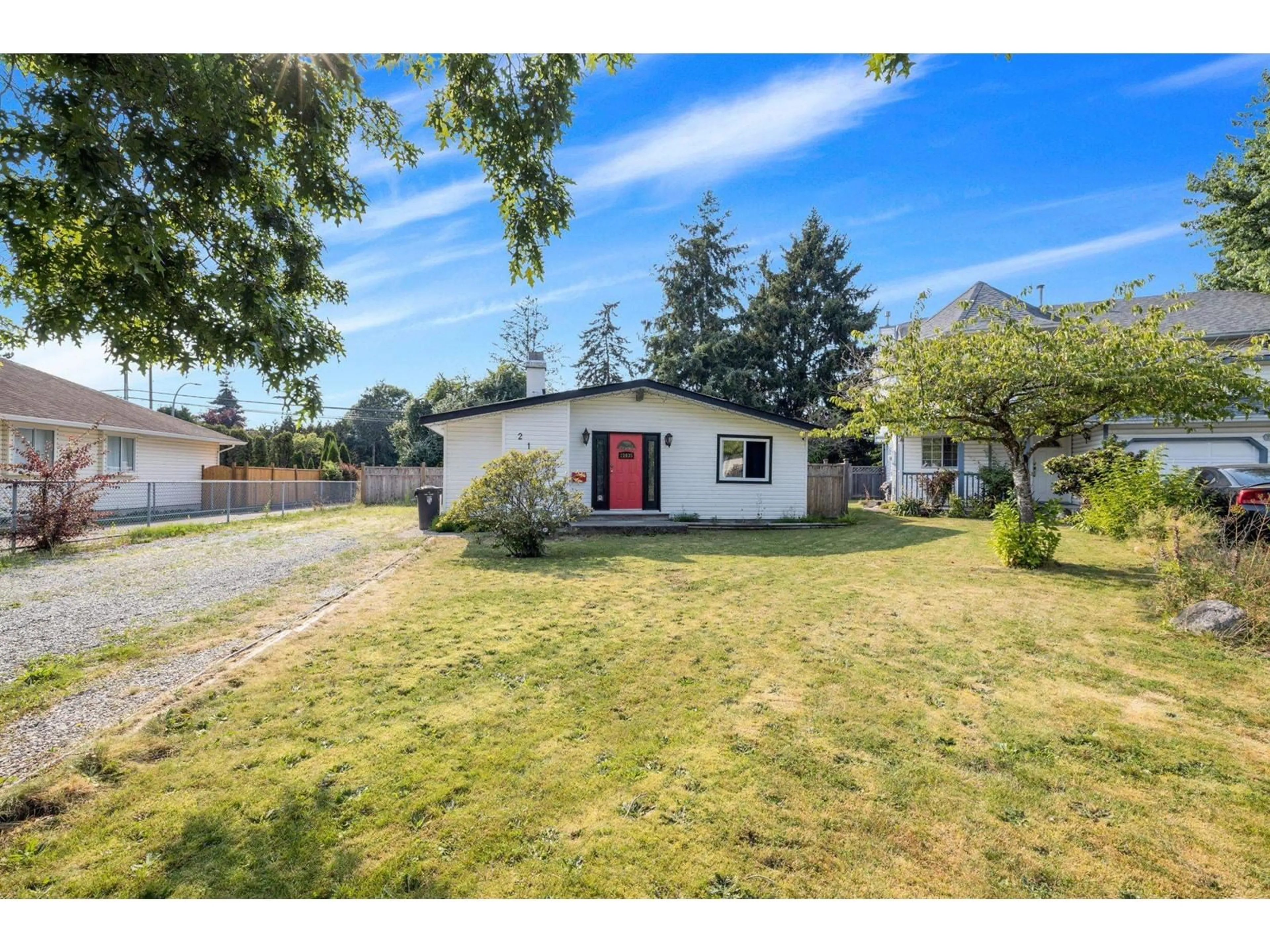 A pic from outside/outdoor area/front of a property/back of a property/a pic from drone, street for 21635 50A AVENUE, Langley British Columbia V3A8W9