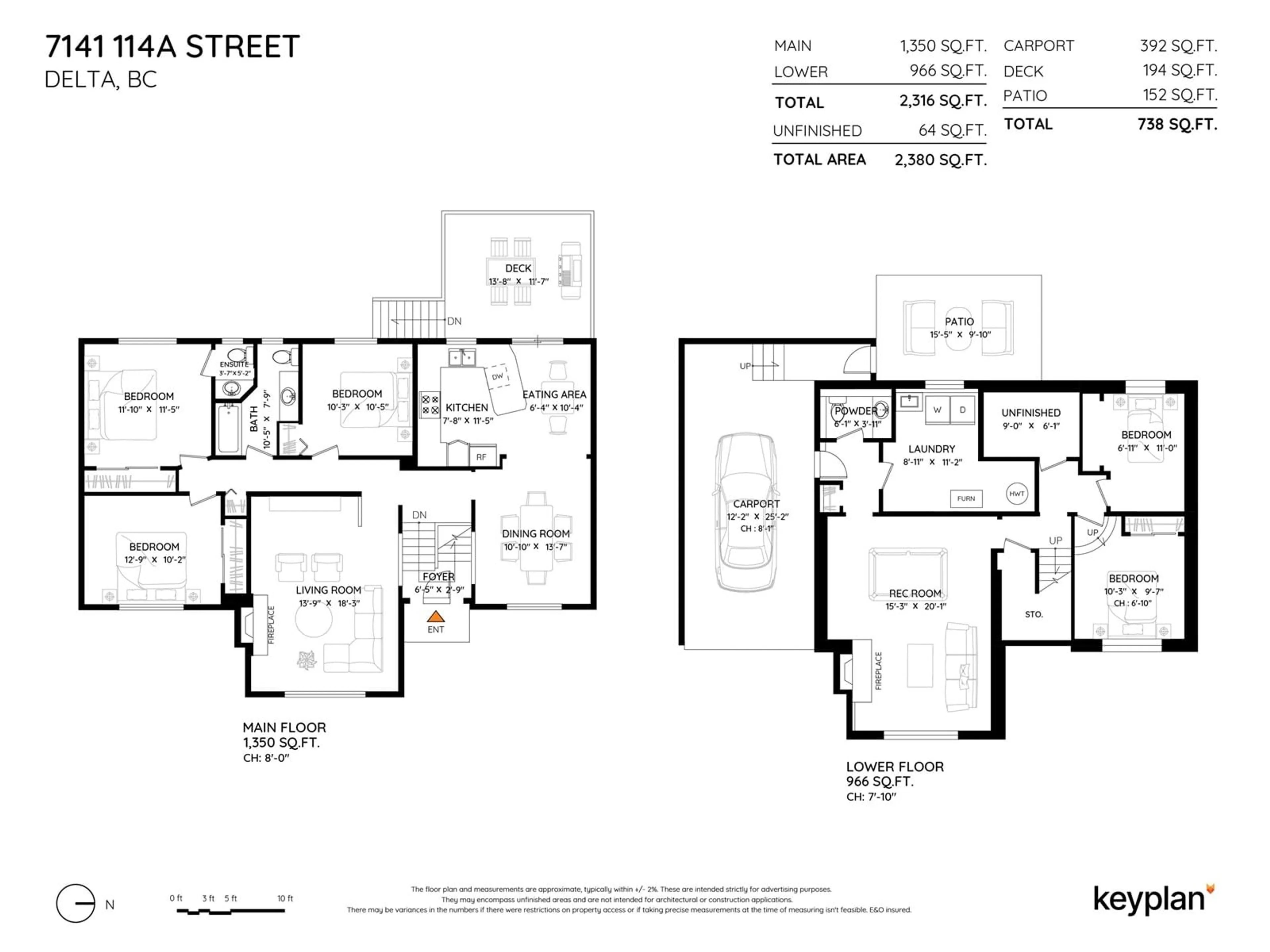 Floor plan for 7141 114A STREET, Delta British Columbia V4E1X3