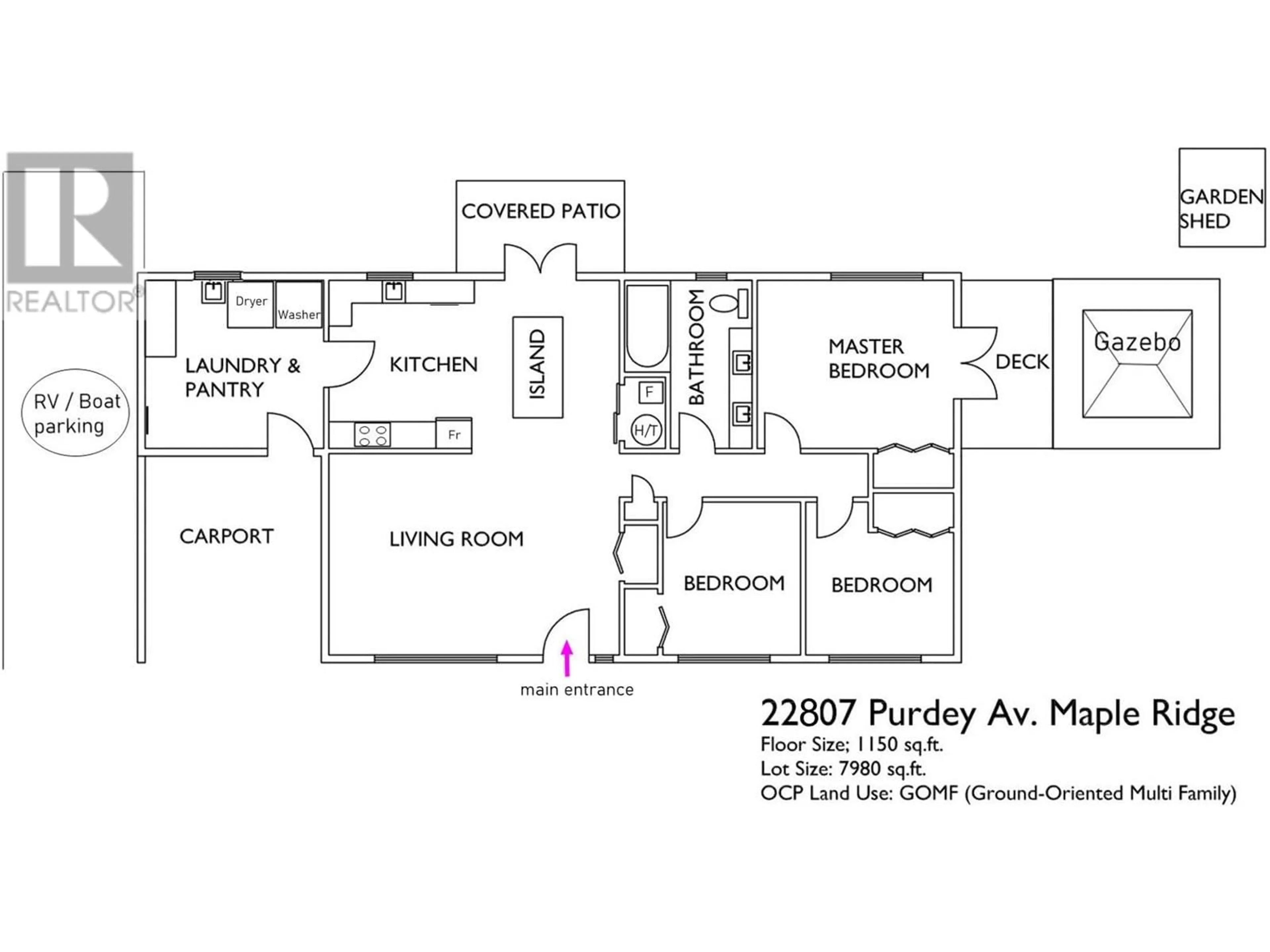 Floor plan for 22807 PURDEY AVENUE, Maple Ridge British Columbia V2X8B8