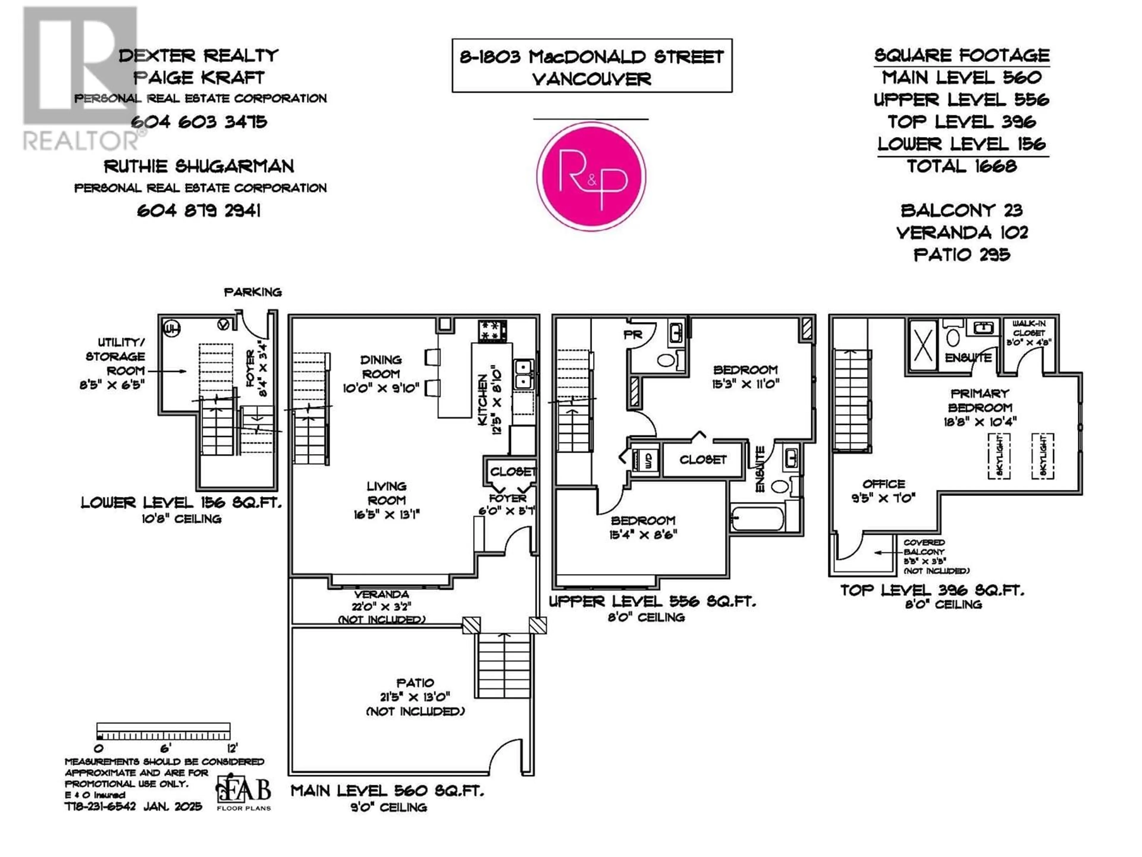 Floor plan for 8 1803 MACDONALD STREET, Vancouver British Columbia V6K3X7