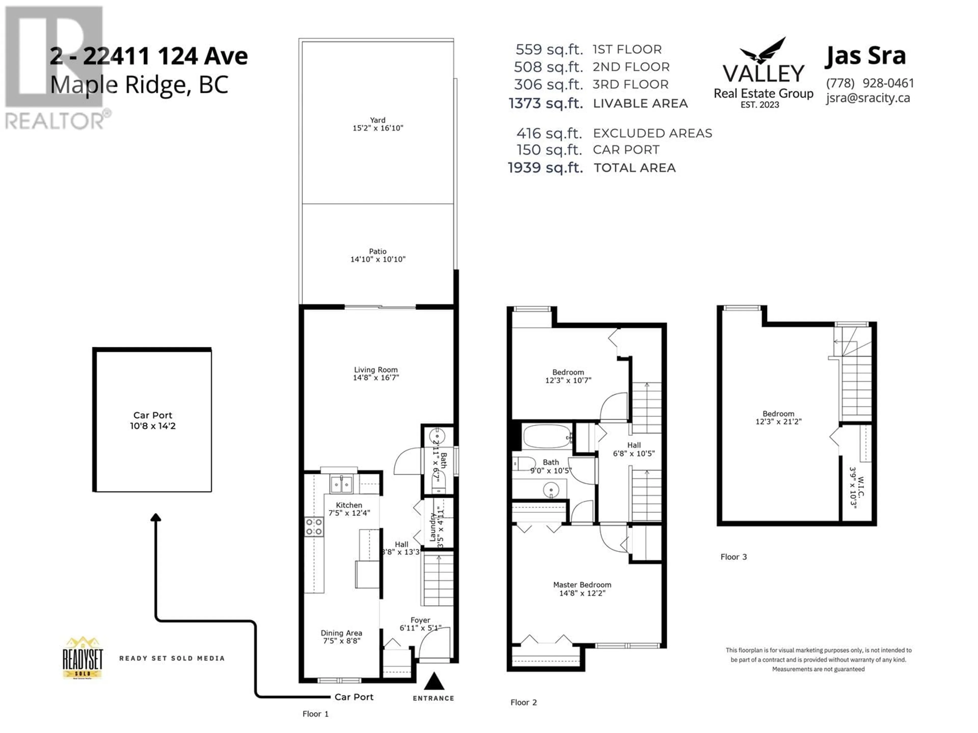 Floor plan for 2 22411 124 AVENUE, Maple Ridge British Columbia V2X0H2