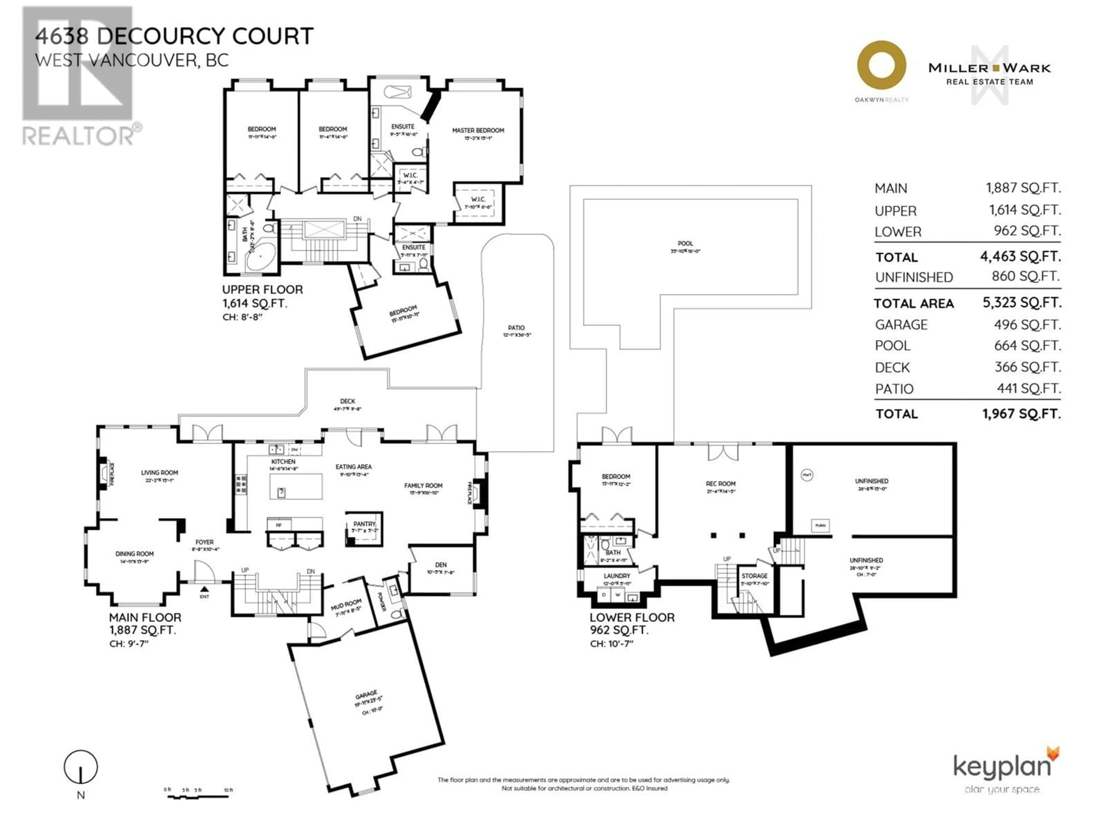 Floor plan for 4638 DECOURCY COURT, West Vancouver British Columbia V7W3J5