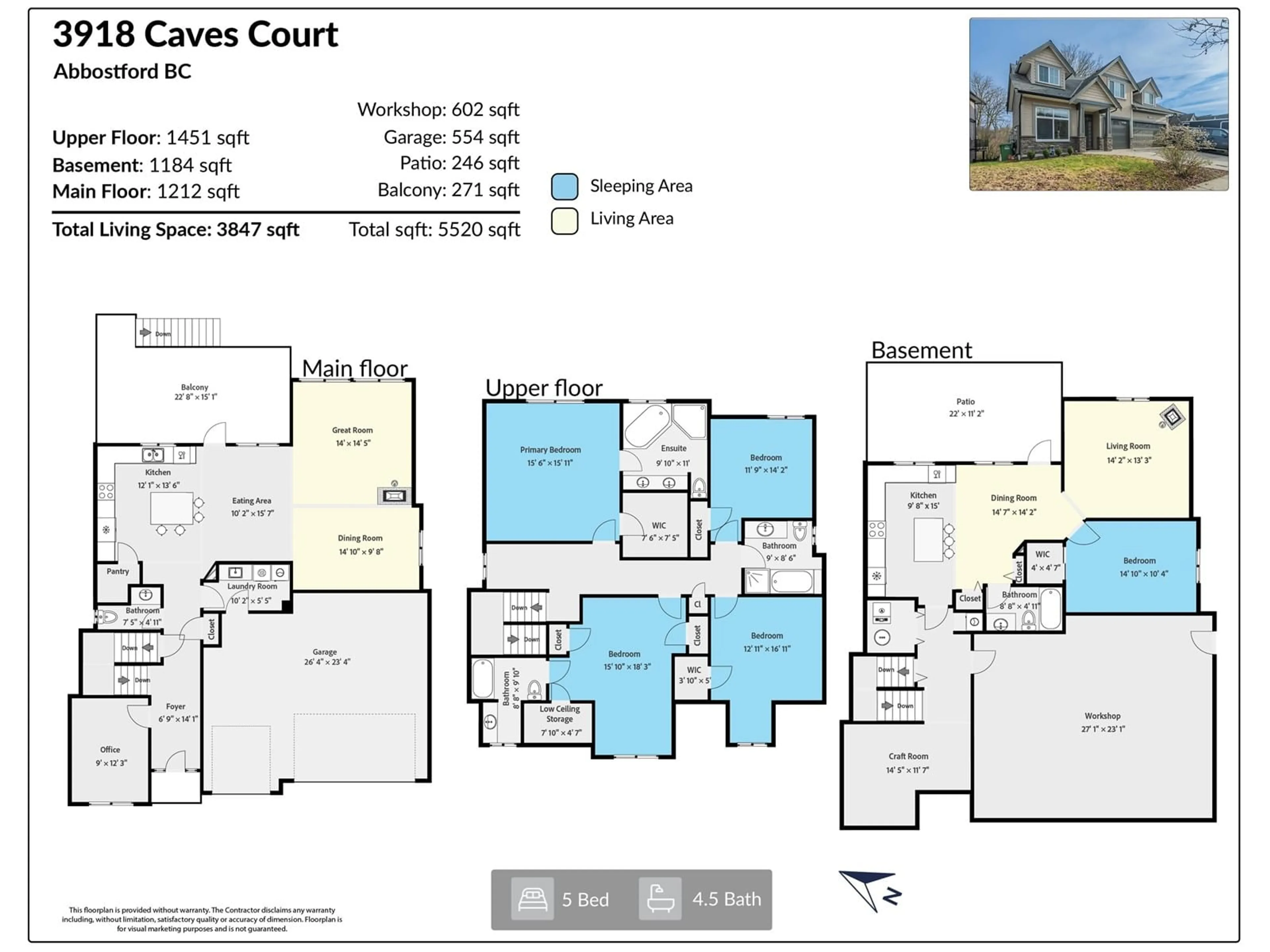 Floor plan for 3918 CAVES COURT, Abbotsford British Columbia V3G0A1