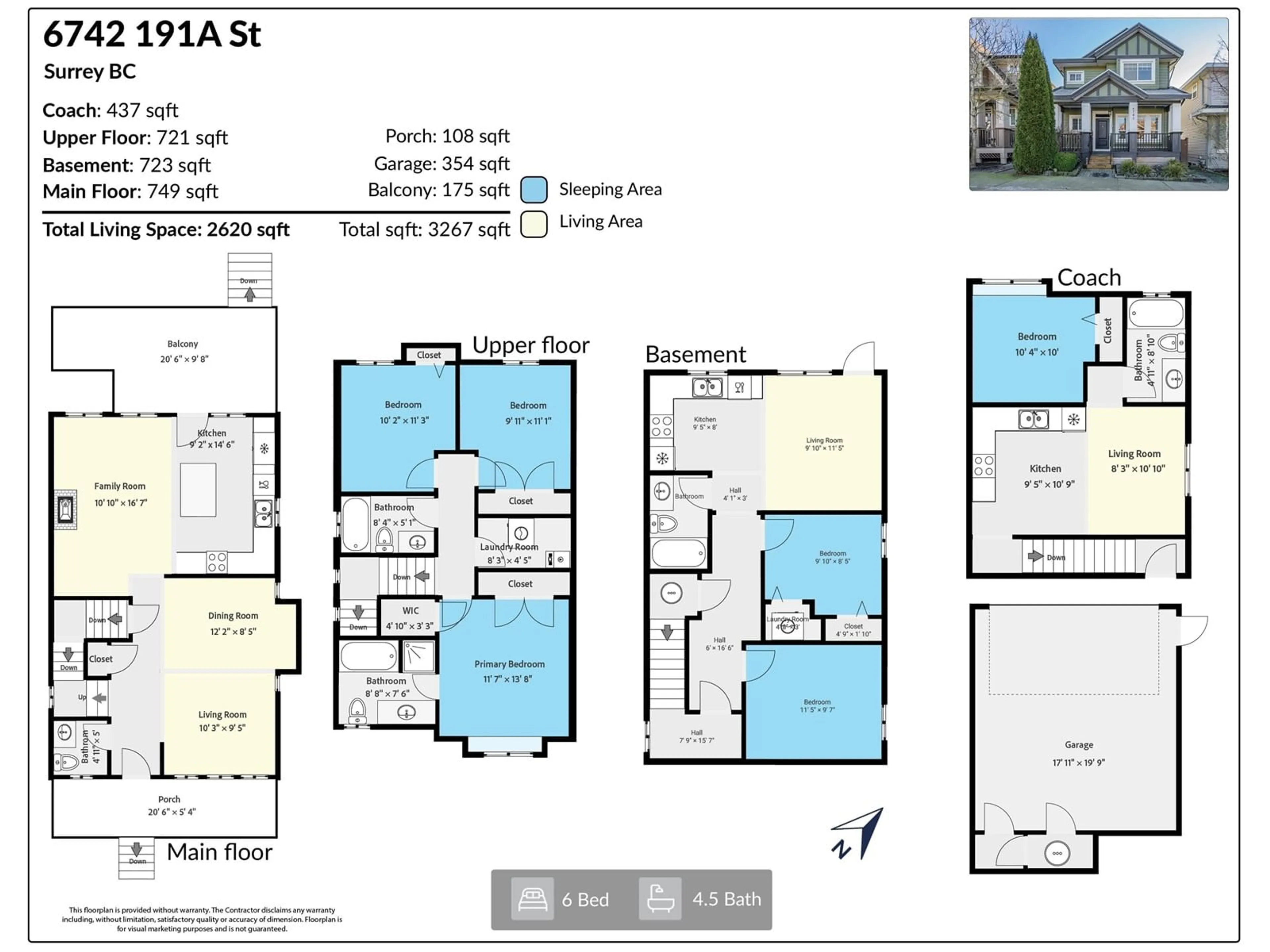 Floor plan for 6742 191A STREET, Surrey British Columbia V4N6A4