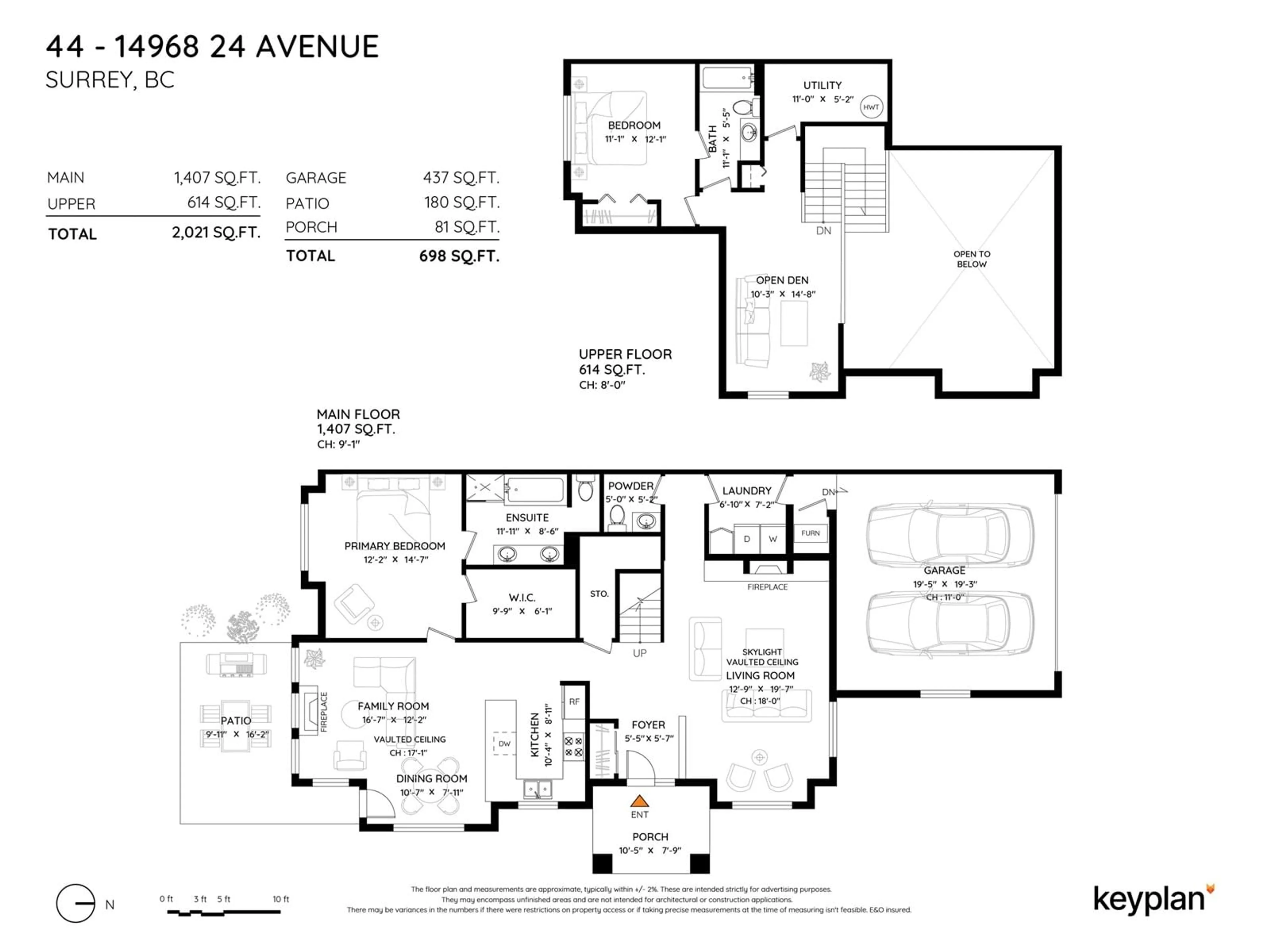 Floor plan for 44 14968 24 AVENUE, Surrey British Columbia V4A9Y6