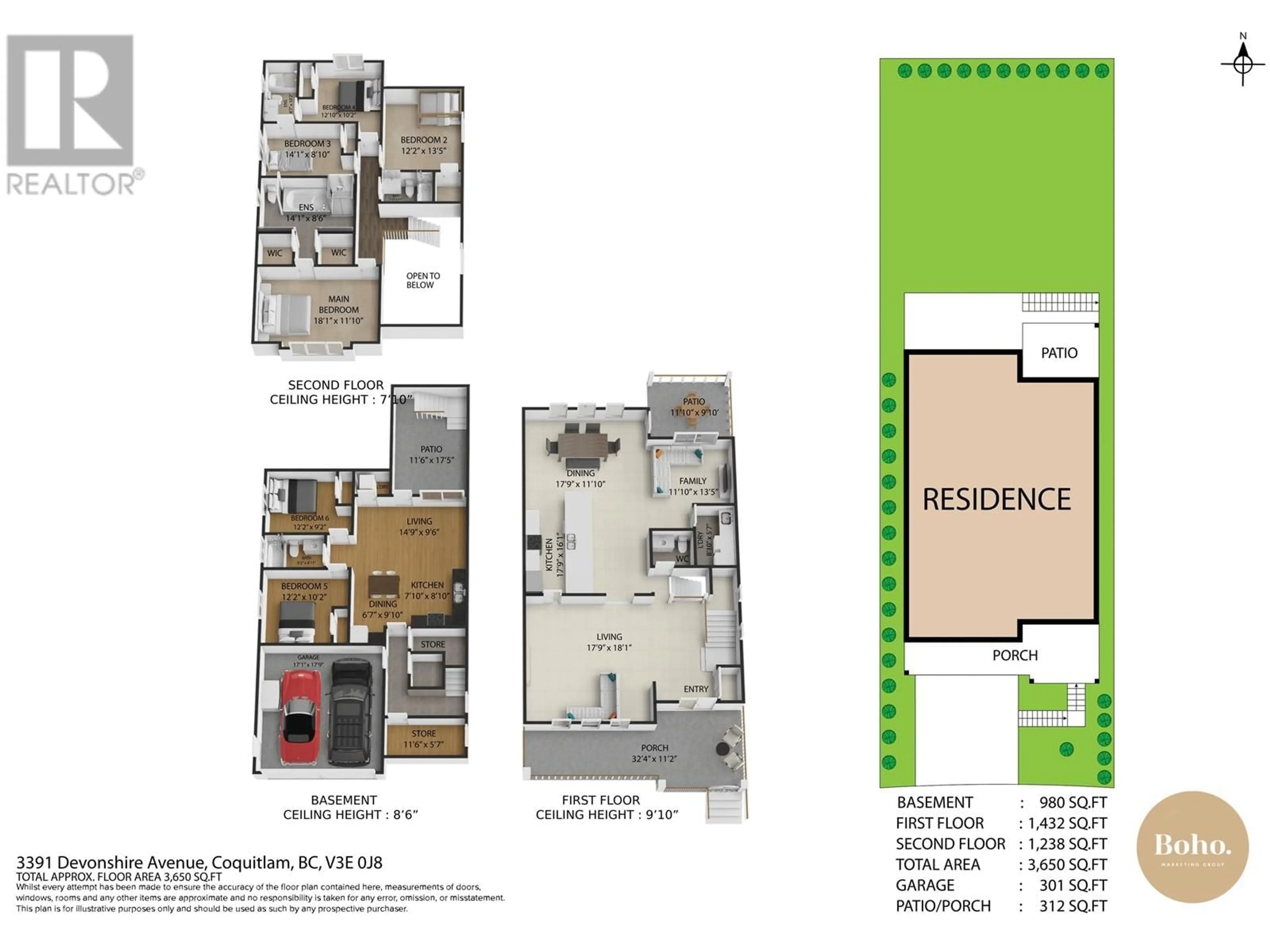 Floor plan for 3391 DEVONSHIRE AVENUE, Coquitlam British Columbia V3E0J8