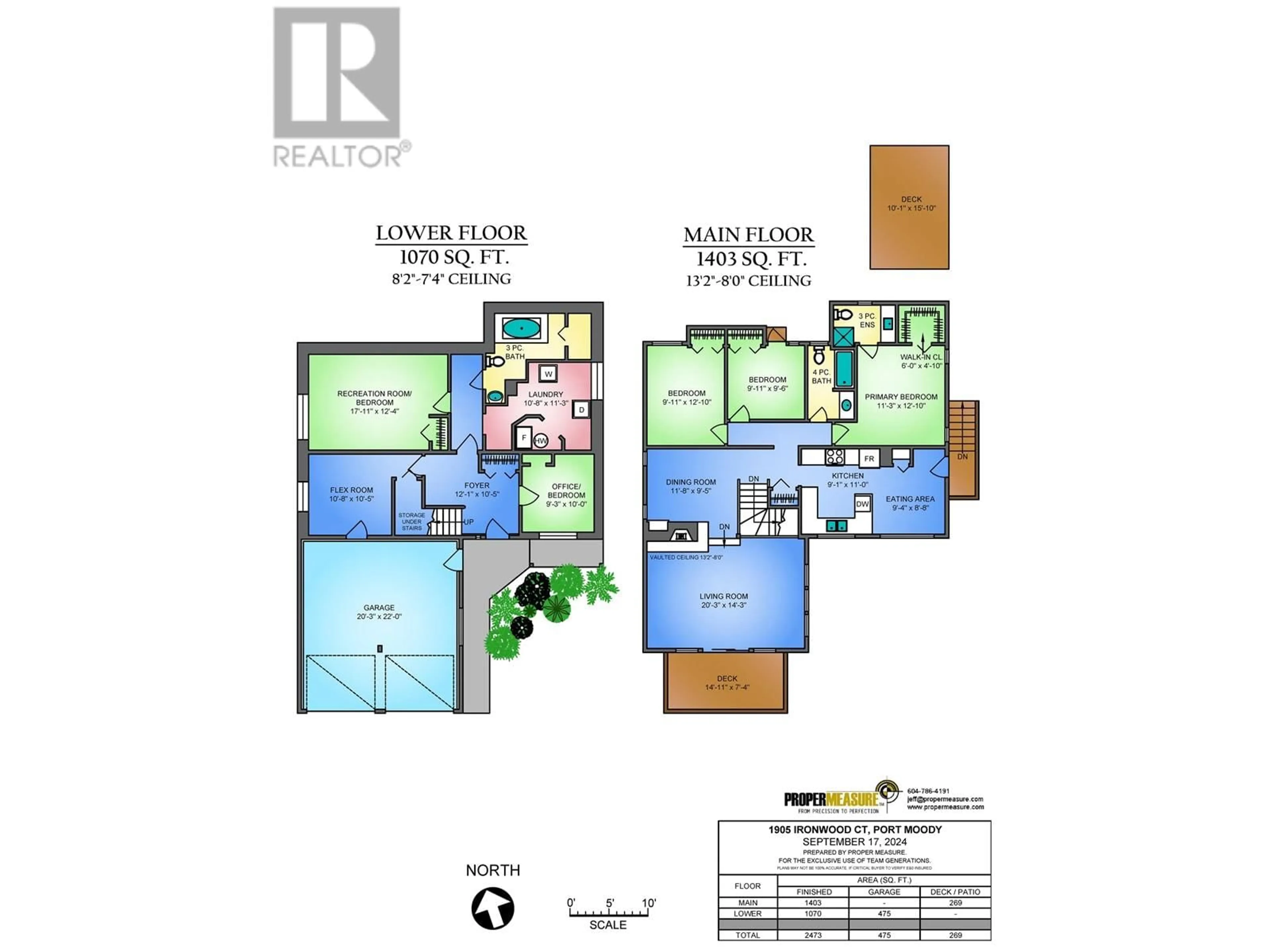 Floor plan for 1905 IRONWOOD COURT, Port Moody British Columbia V3H4C3