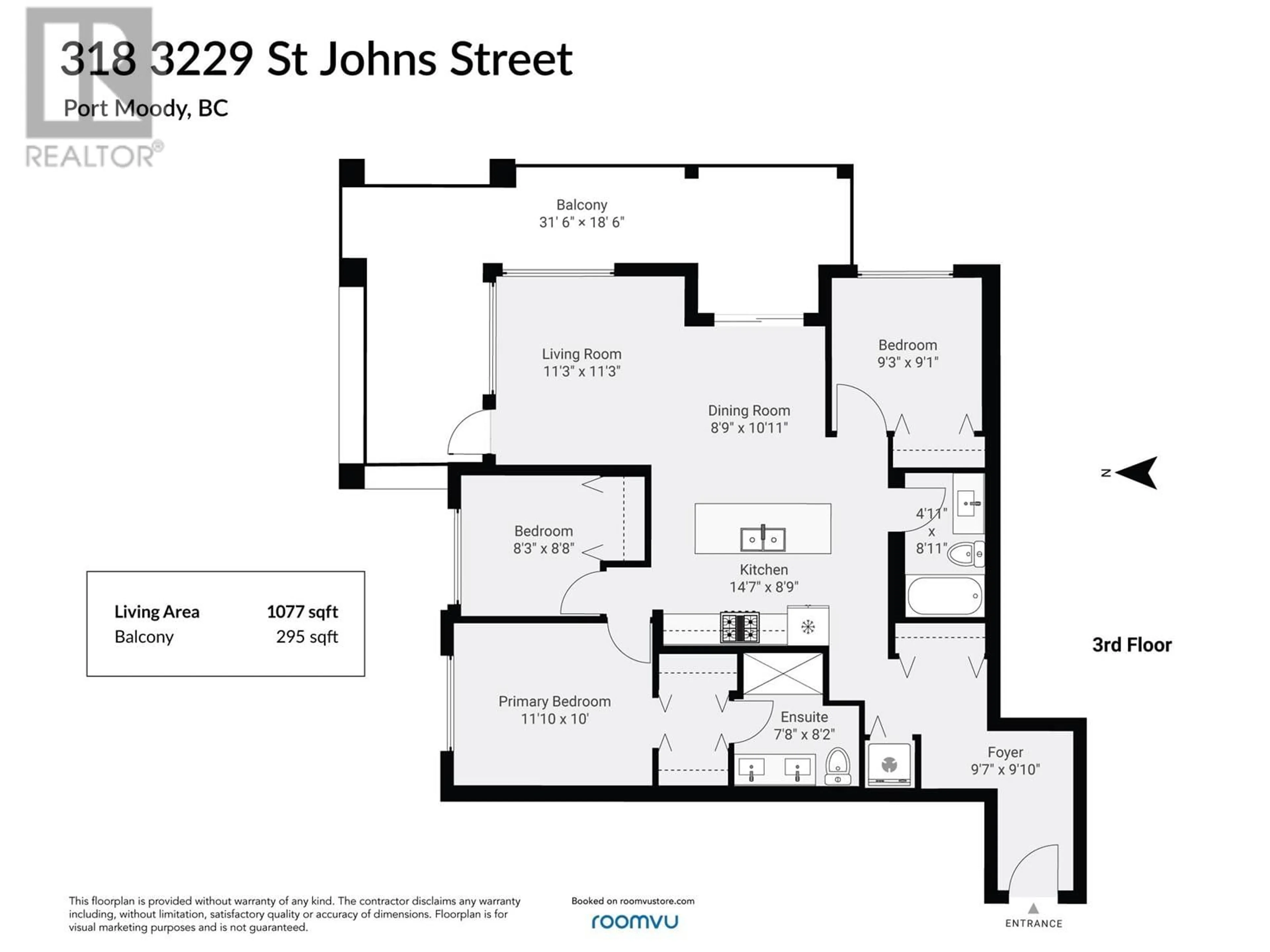 Floor plan for 318 - 3229 ST JOHNS STREET, Port Moody British Columbia V3H0M4