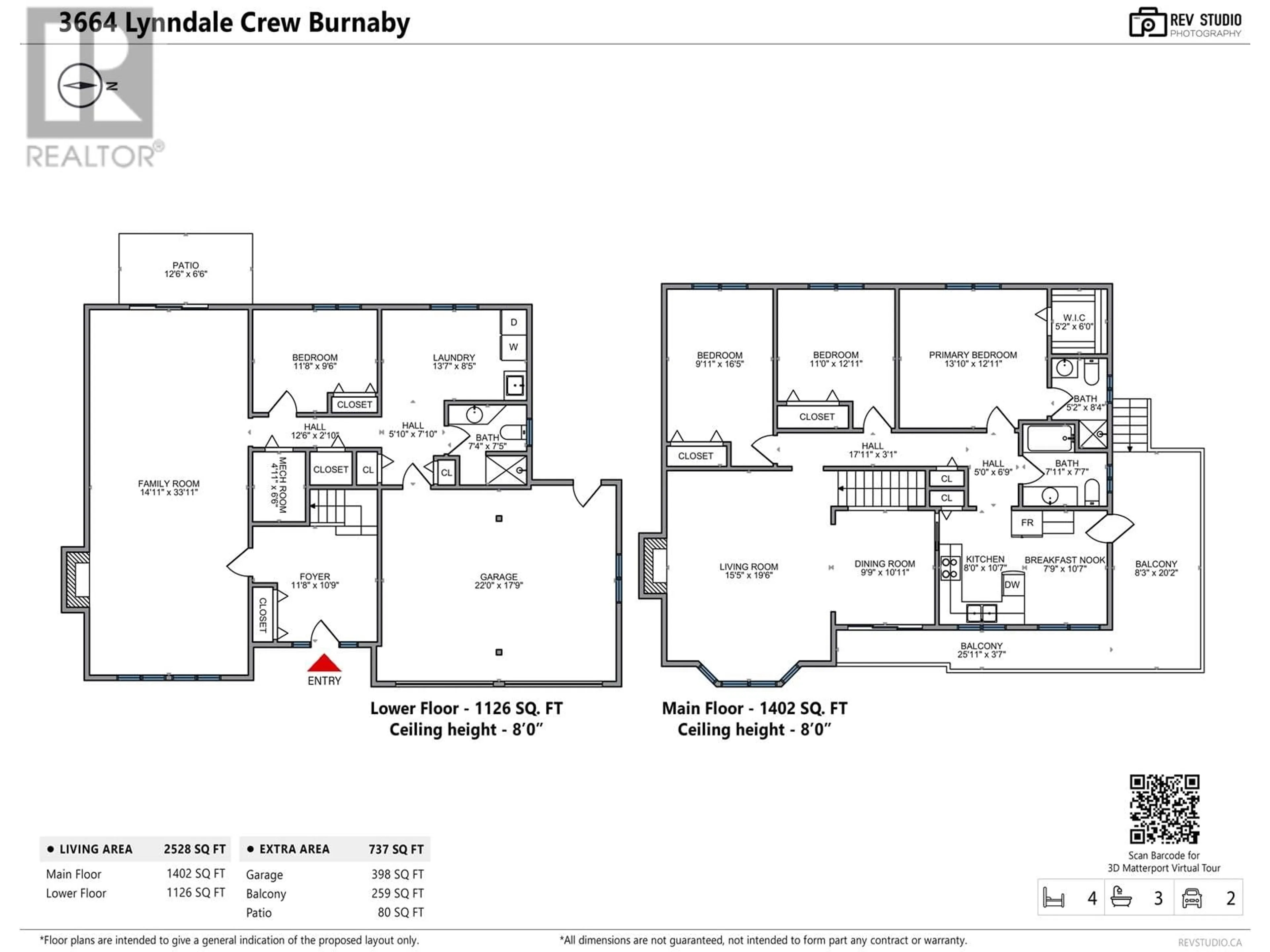 Floor plan for 3664 LYNNDALE CRESCENT, Burnaby British Columbia V5A3S8