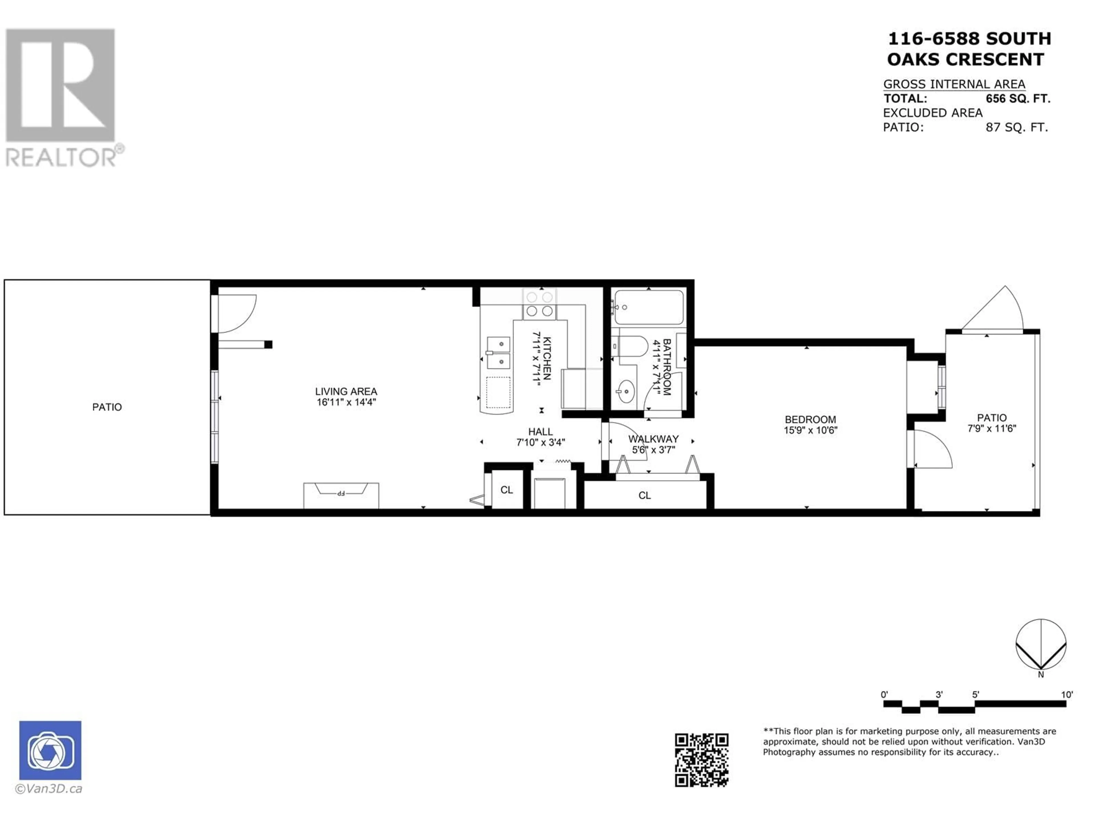 Floor plan for 116 6588 SOUTHOAKS CRESCENT, Burnaby British Columbia V5E4K1