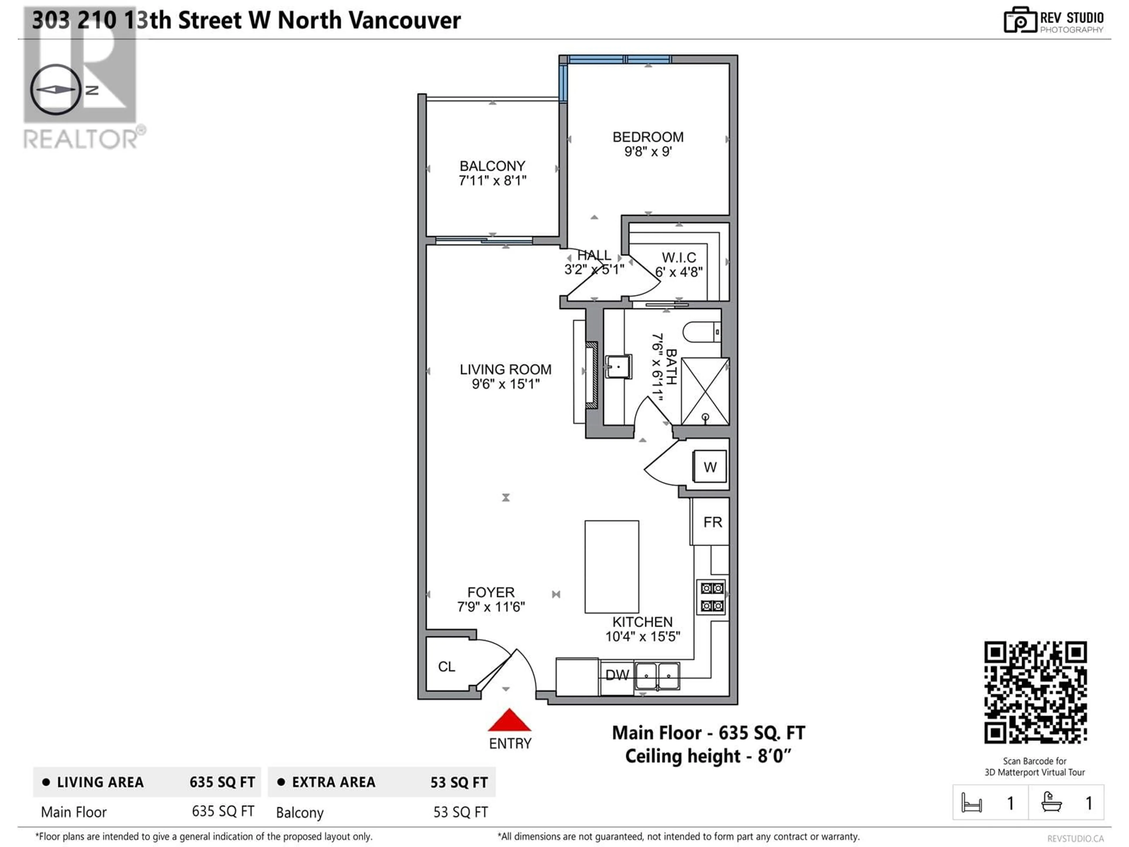 Floor plan for 303 210 W 13TH STREET, North Vancouver British Columbia V7M1N7