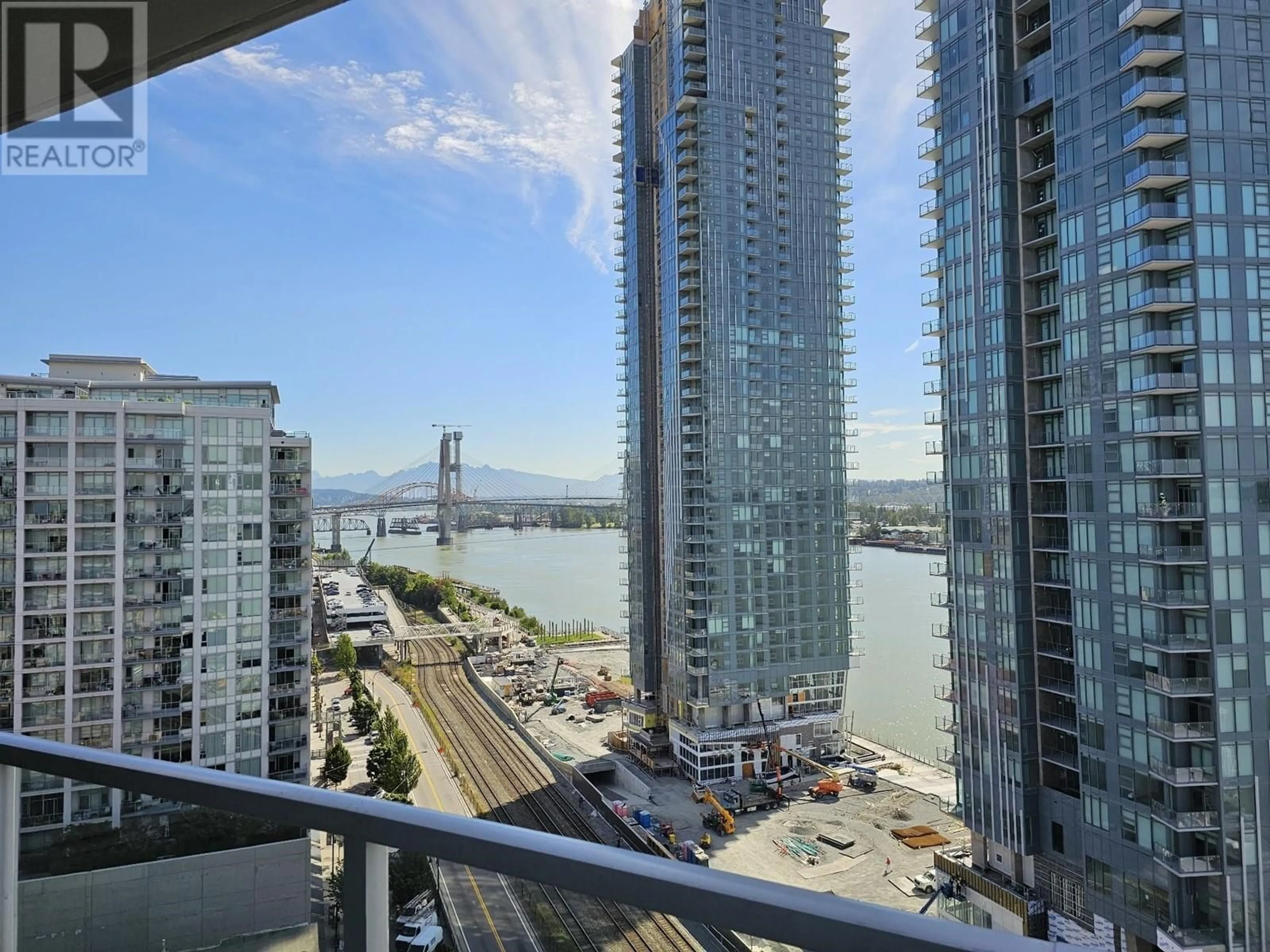 Balcony in the apartment, water/lake/river/ocean view for 1809 14 BEGBIE STREET, New Westminster British Columbia V3M0C4