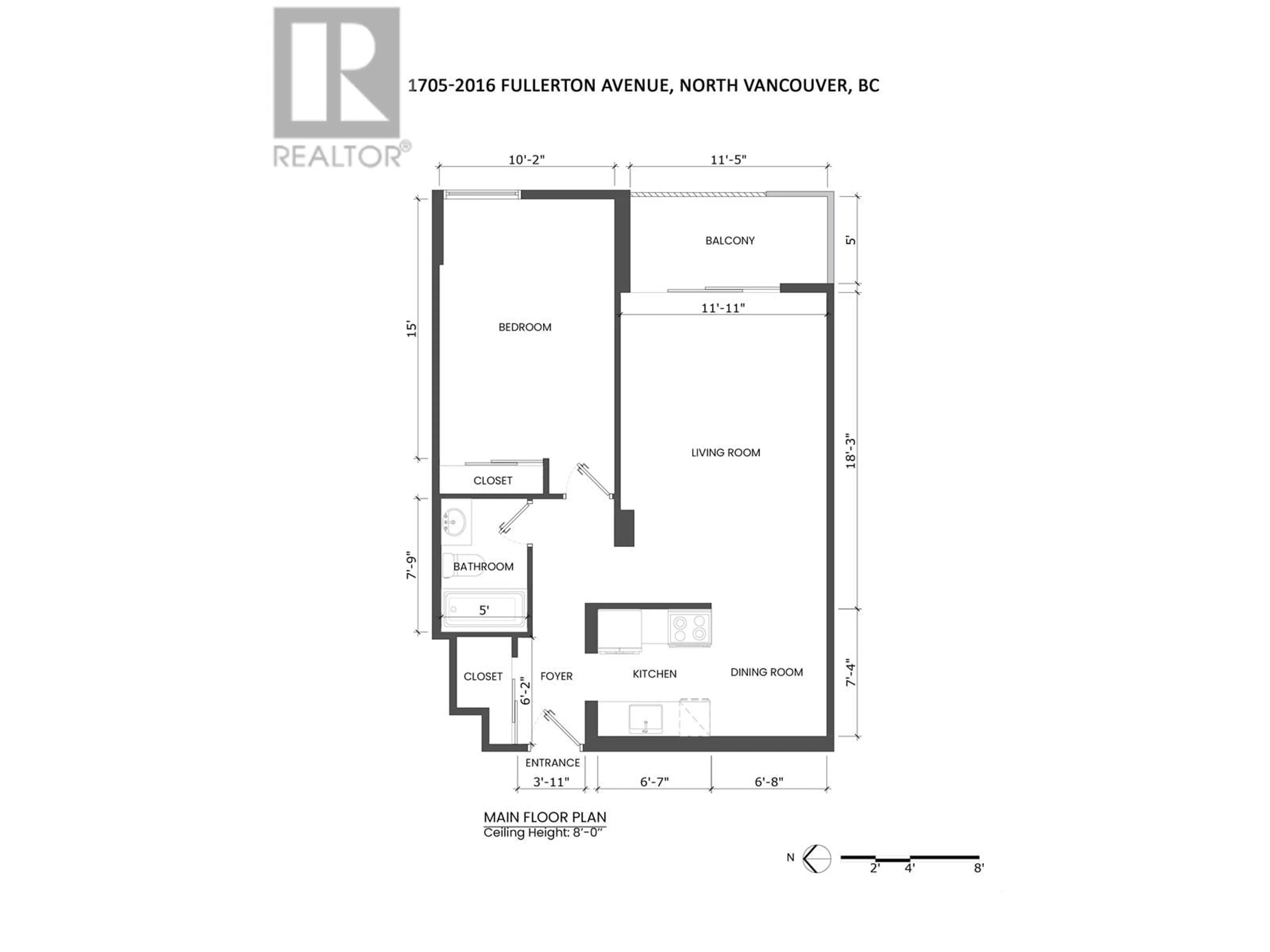 Floor plan for 1705 2016 FULLERTON AVENUE, North Vancouver British Columbia V7P3E6