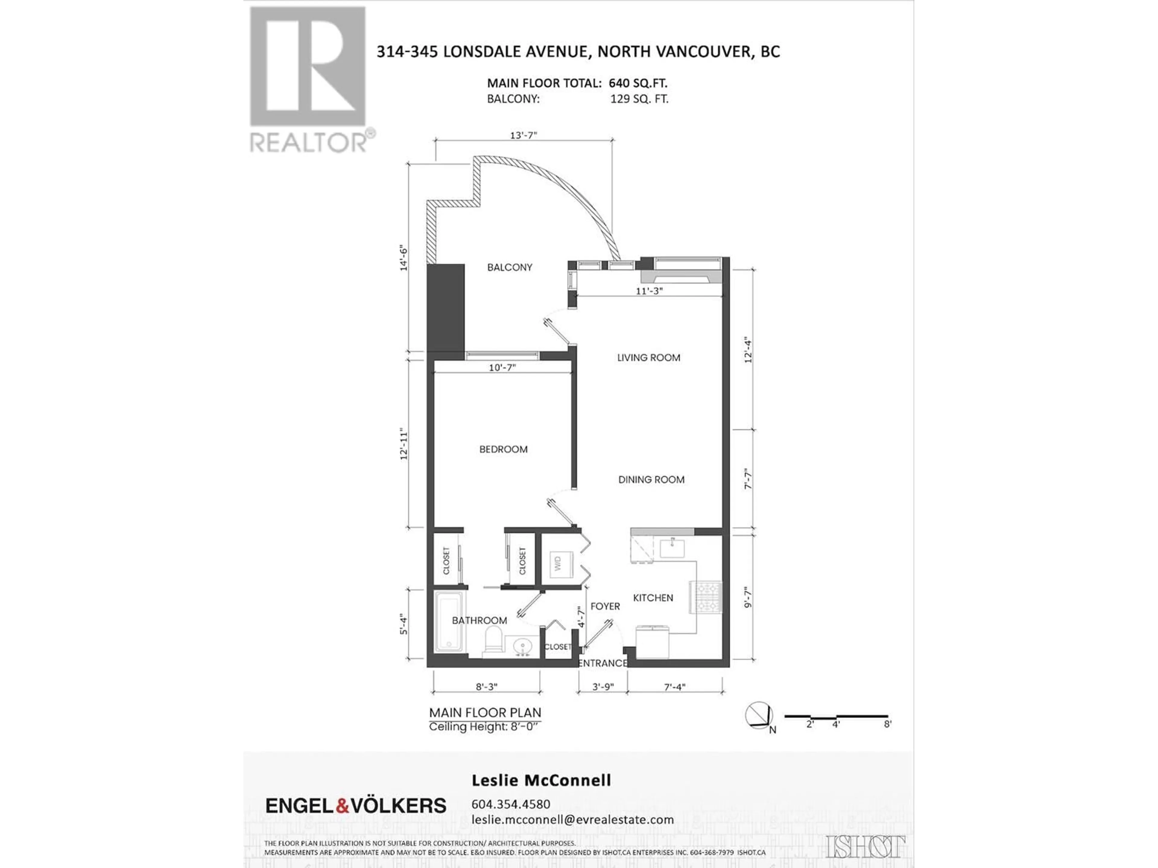 Floor plan for 314 345 LONSDALE AVENUE, North Vancouver British Columbia V7M3M9