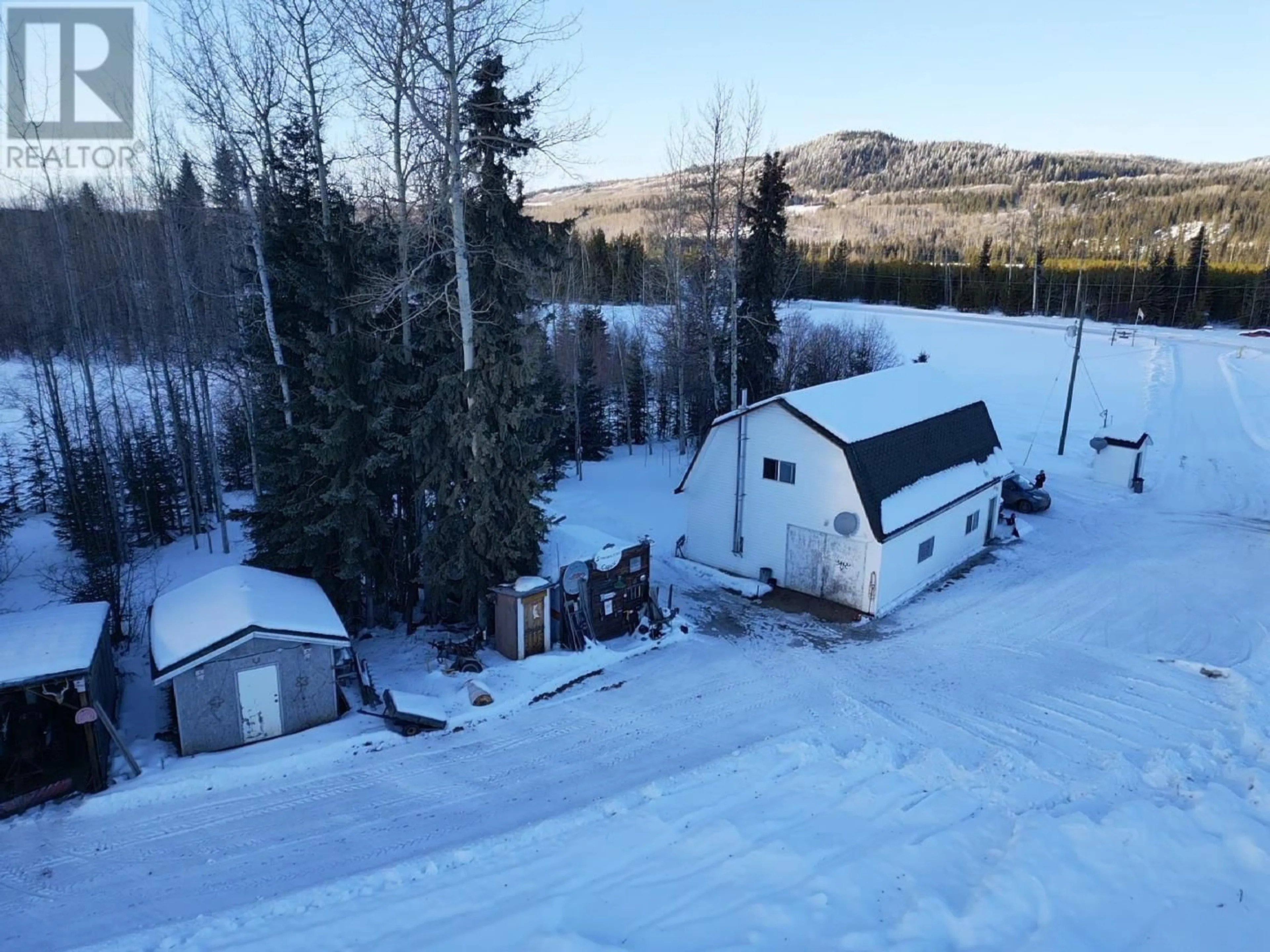 A pic from outside/outdoor area/front of a property/back of a property/a pic from drone, mountain view for 15547 PINE ROAD, Endako British Columbia V0J1L0