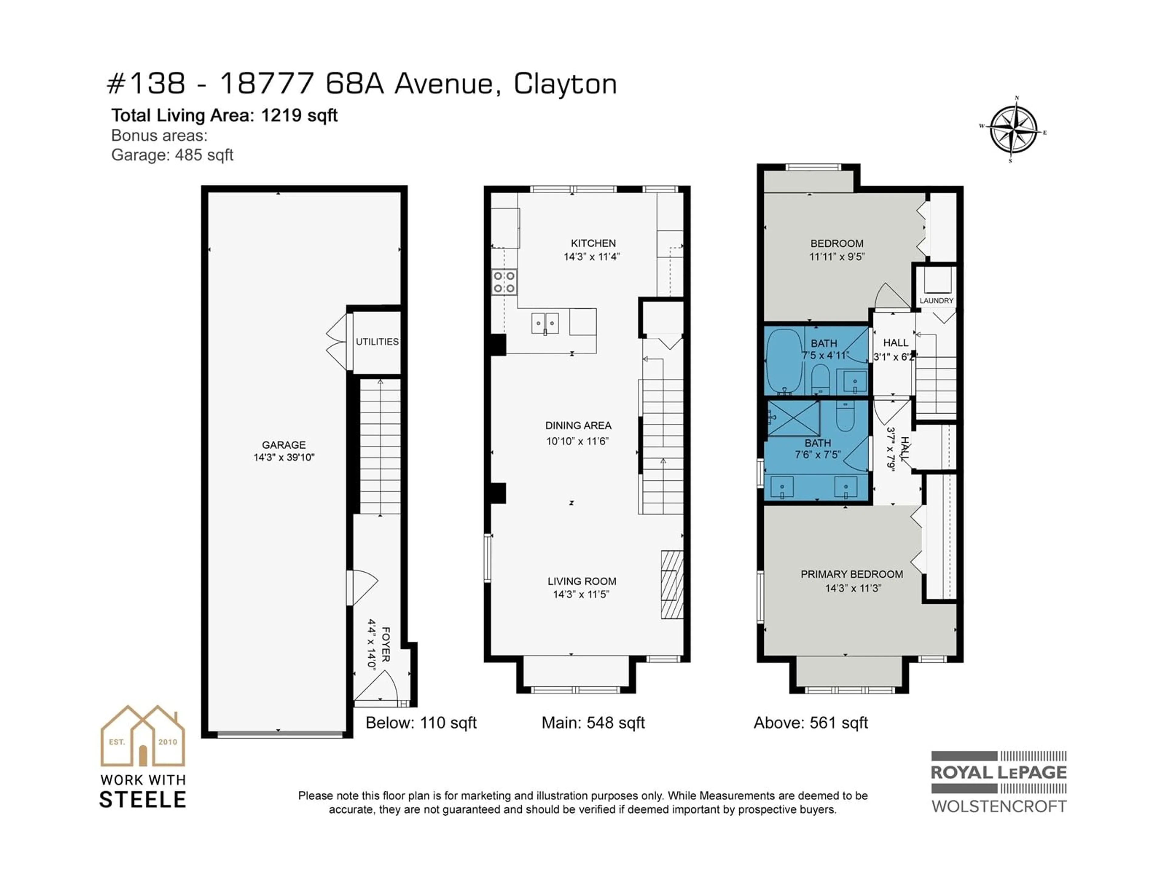 Floor plan for 138 18777 68A AVENUE, Surrey British Columbia V4N0Z7