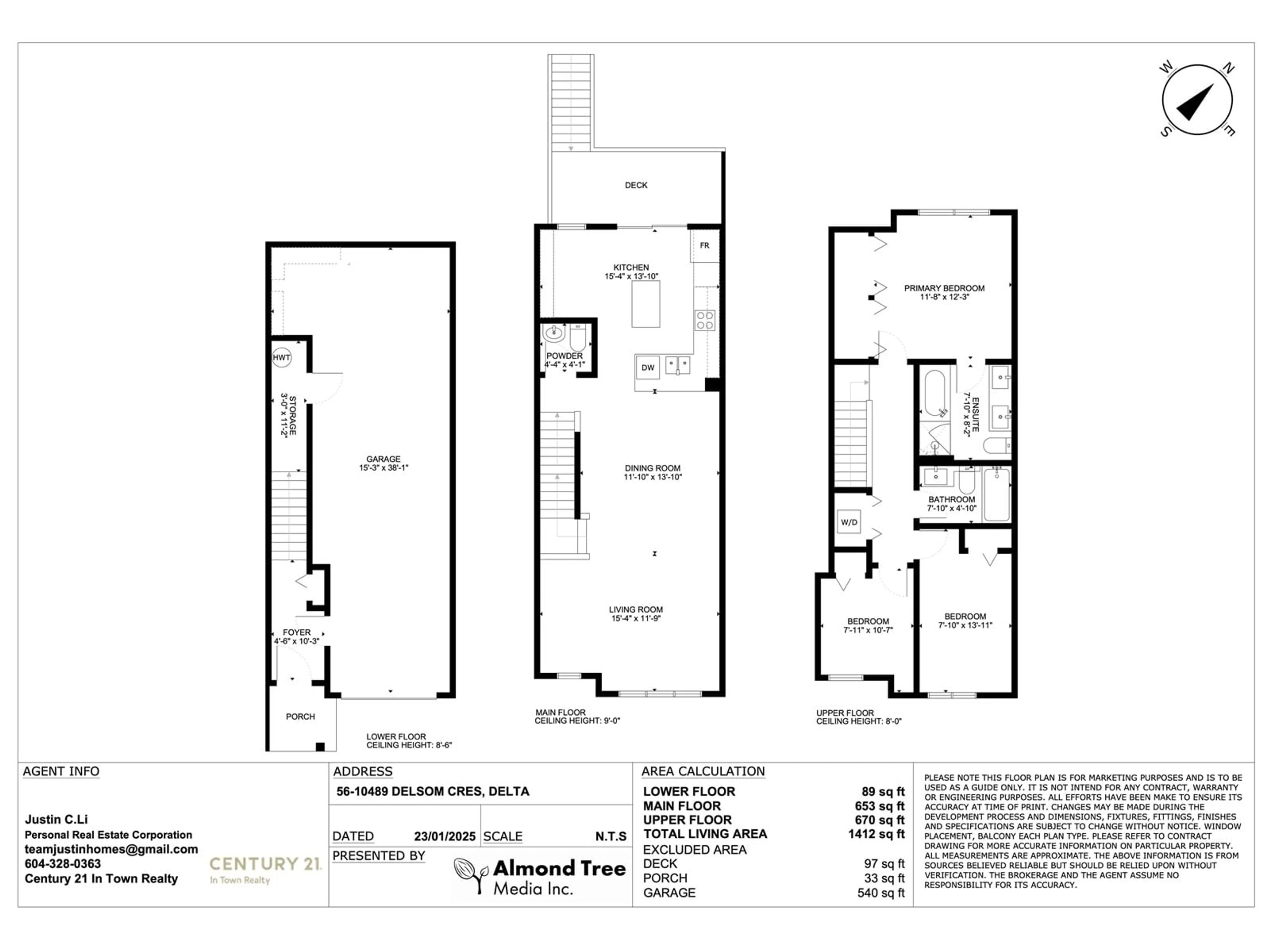 Floor plan for 56 10489 DELSOM CRESCENT, Delta British Columbia V4C0B9