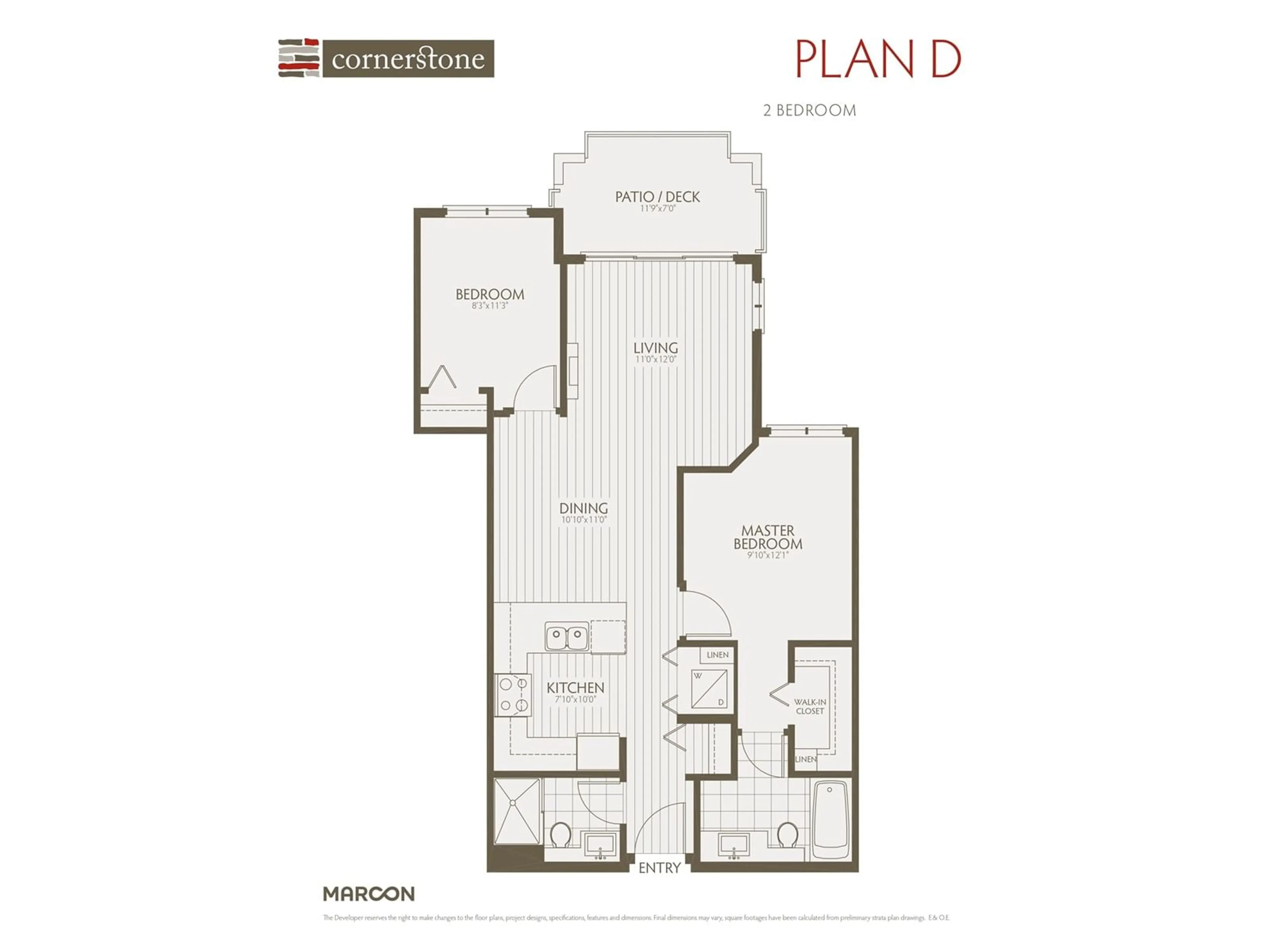 Floor plan for 417 - 21009 56, Langley British Columbia V3A0C9