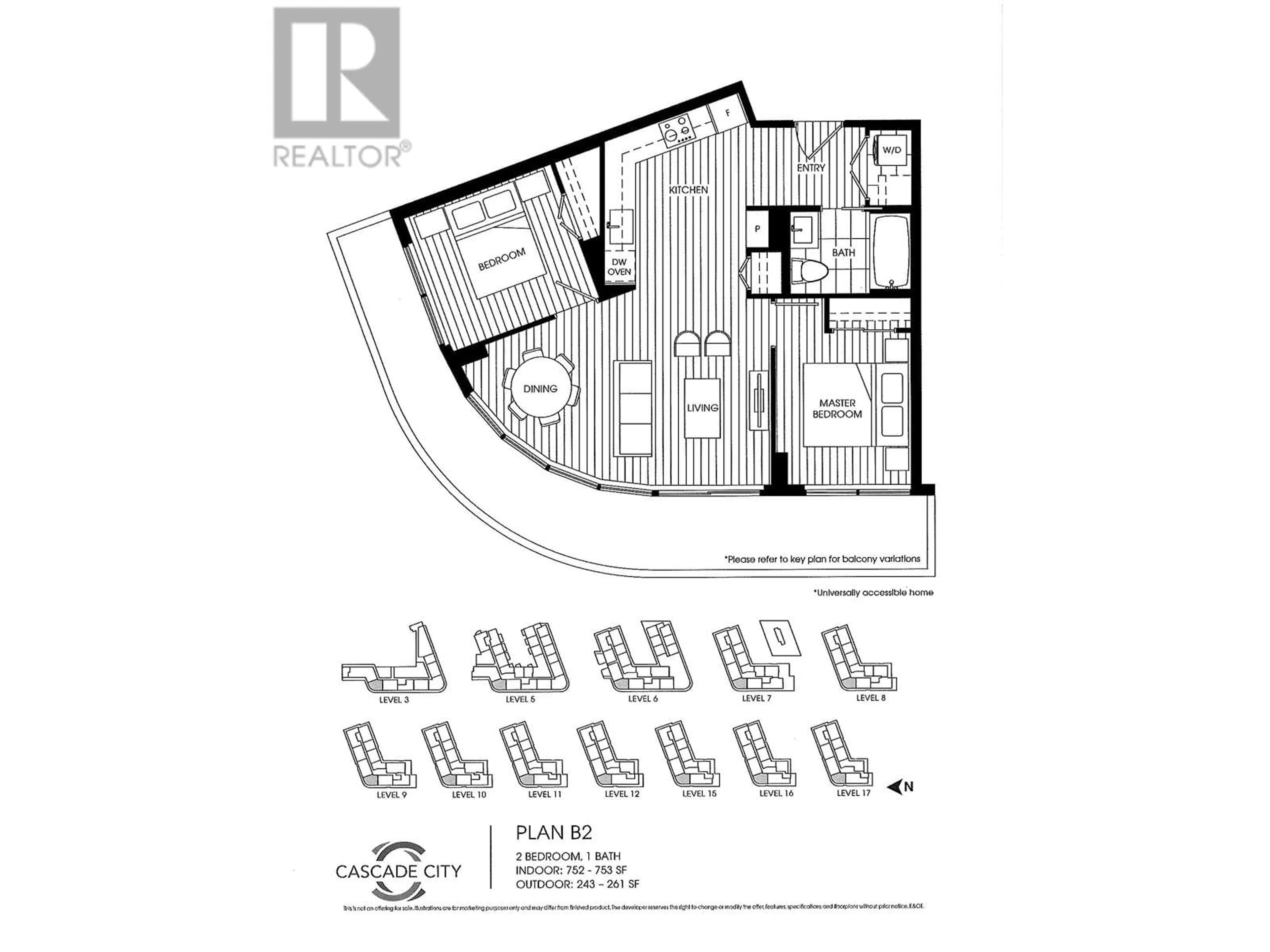 Floor plan for 1203 5788 GILBERT ROAD, Richmond British Columbia V7C0G1