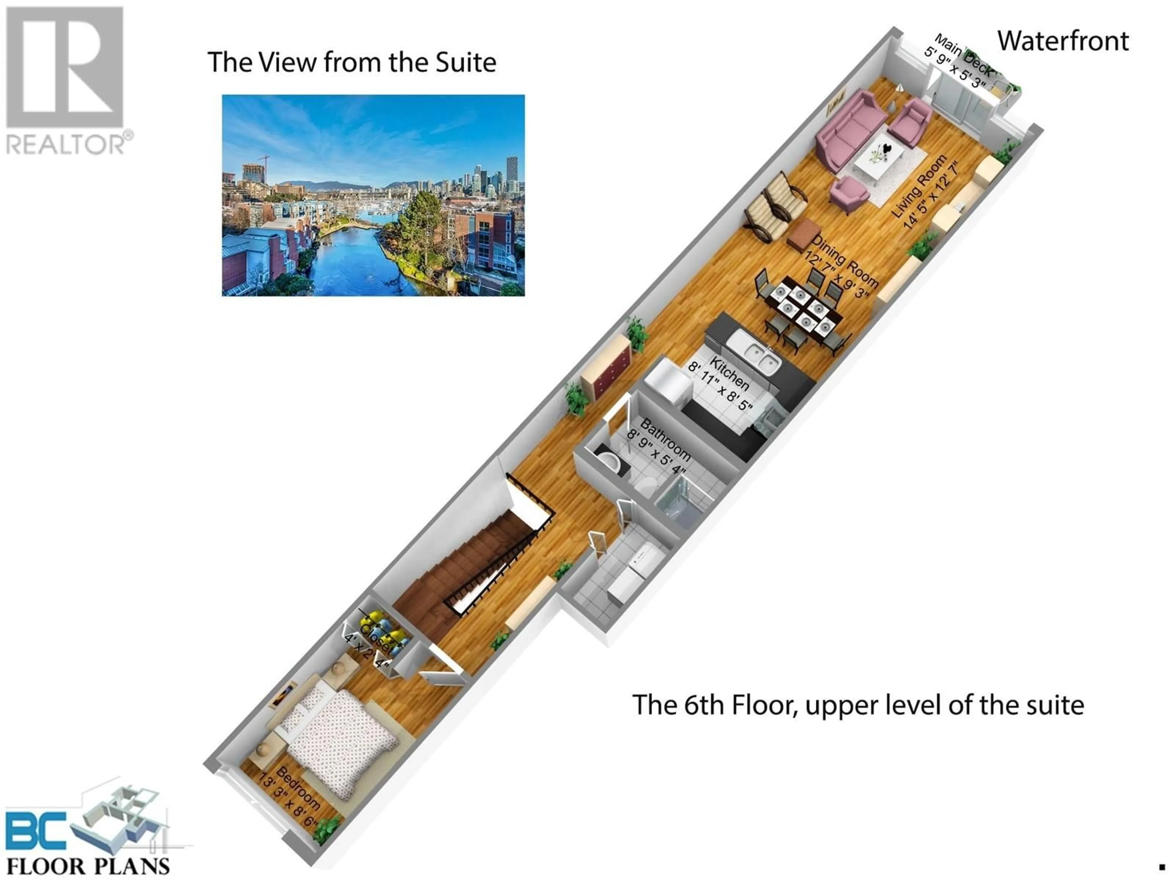 Floor plan for 546 1515 W 2ND AVENUE, Vancouver British Columbia V6J5C5