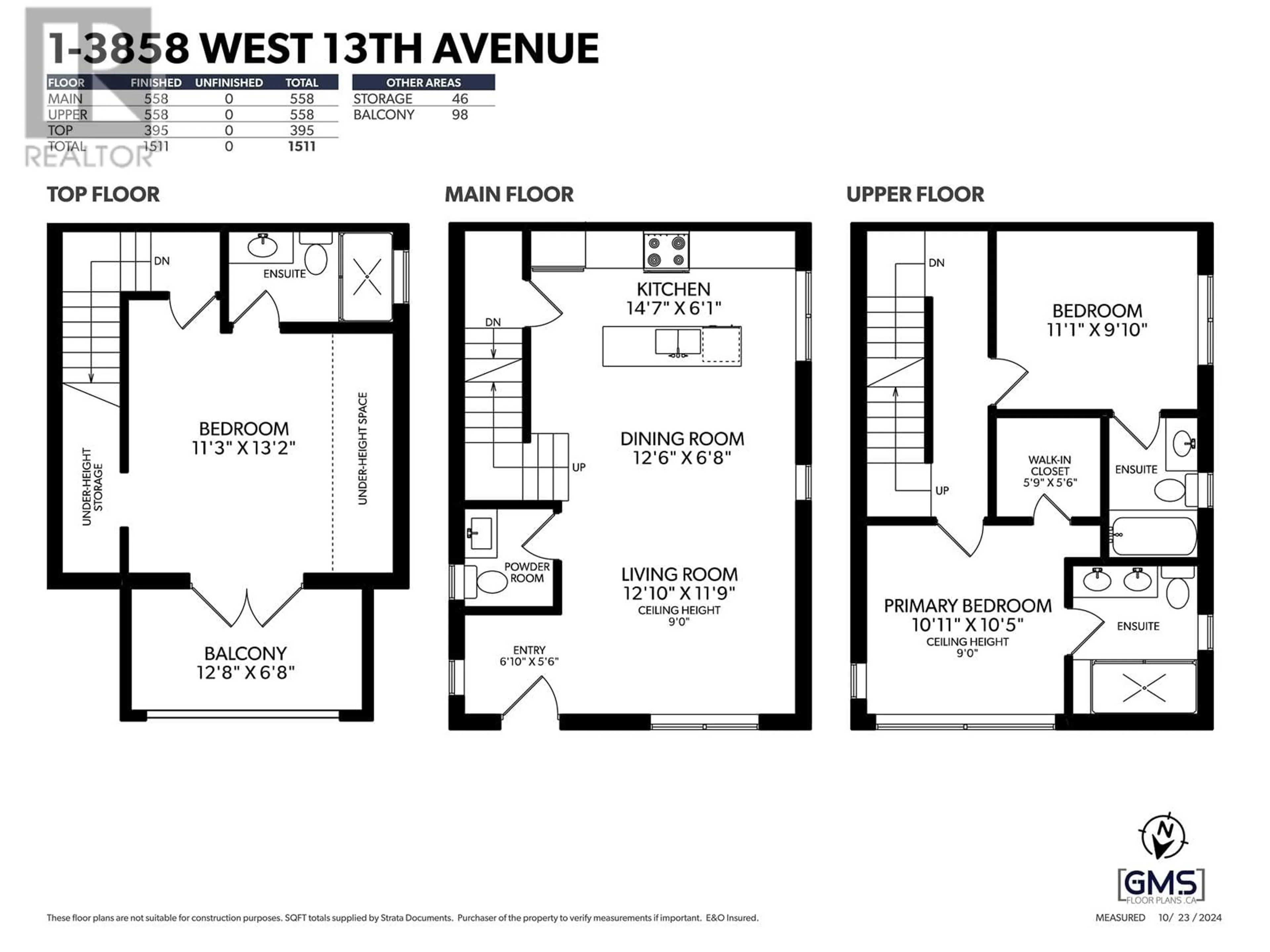 Floor plan for 1 3858 W 13TH AVENUE, Vancouver British Columbia V6R2S8