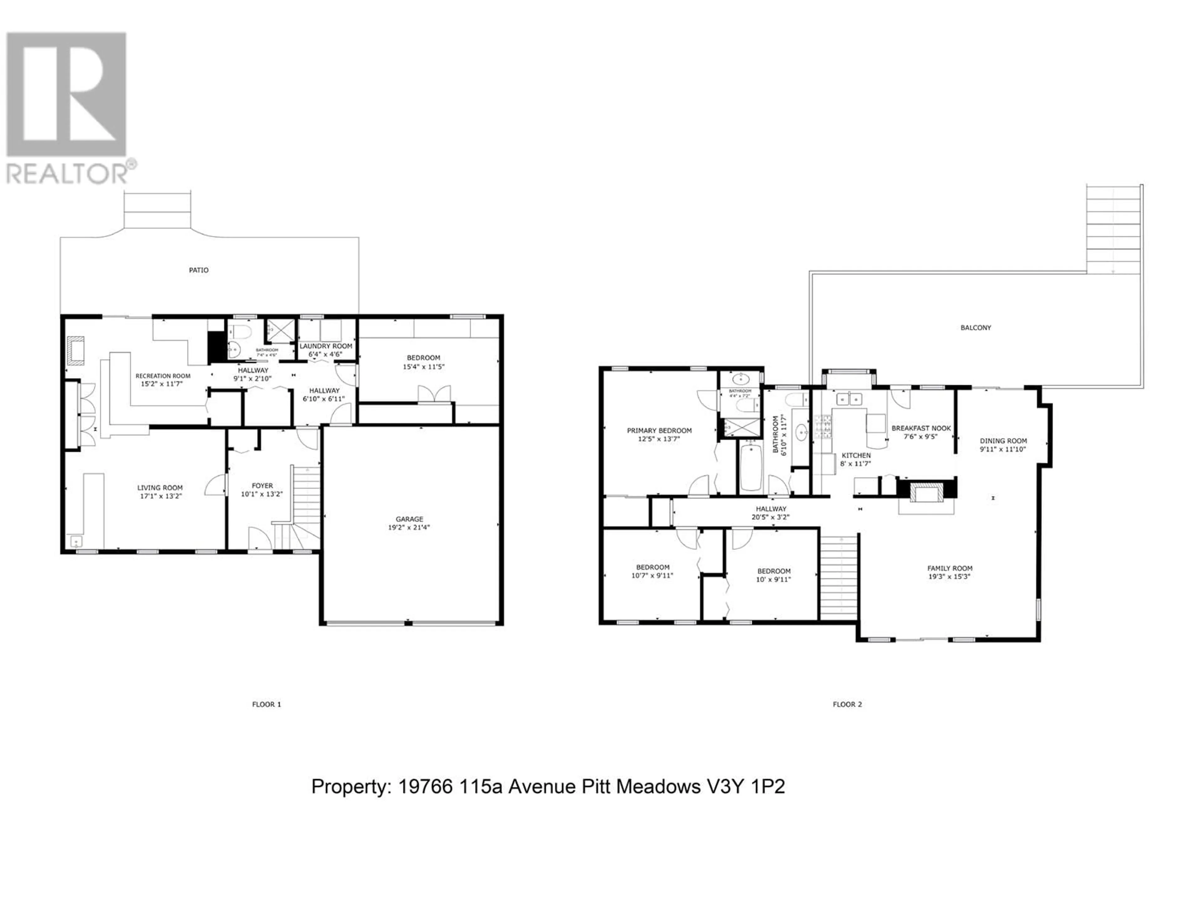 Floor plan for 19766 115A AVENUE, Pitt Meadows British Columbia V3Y1P2