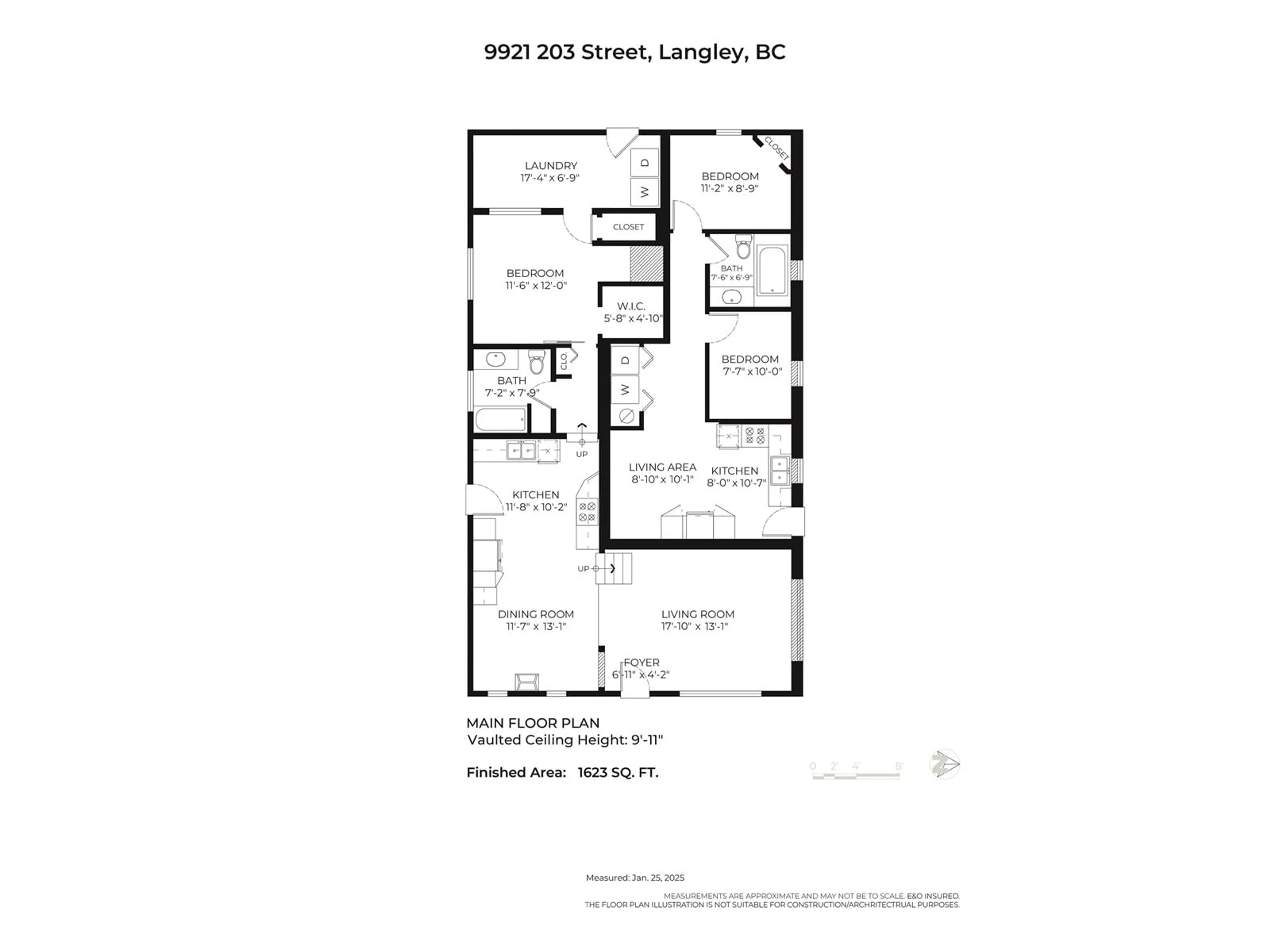 Floor plan for 9921 203 STREET, Langley British Columbia V1M3E3