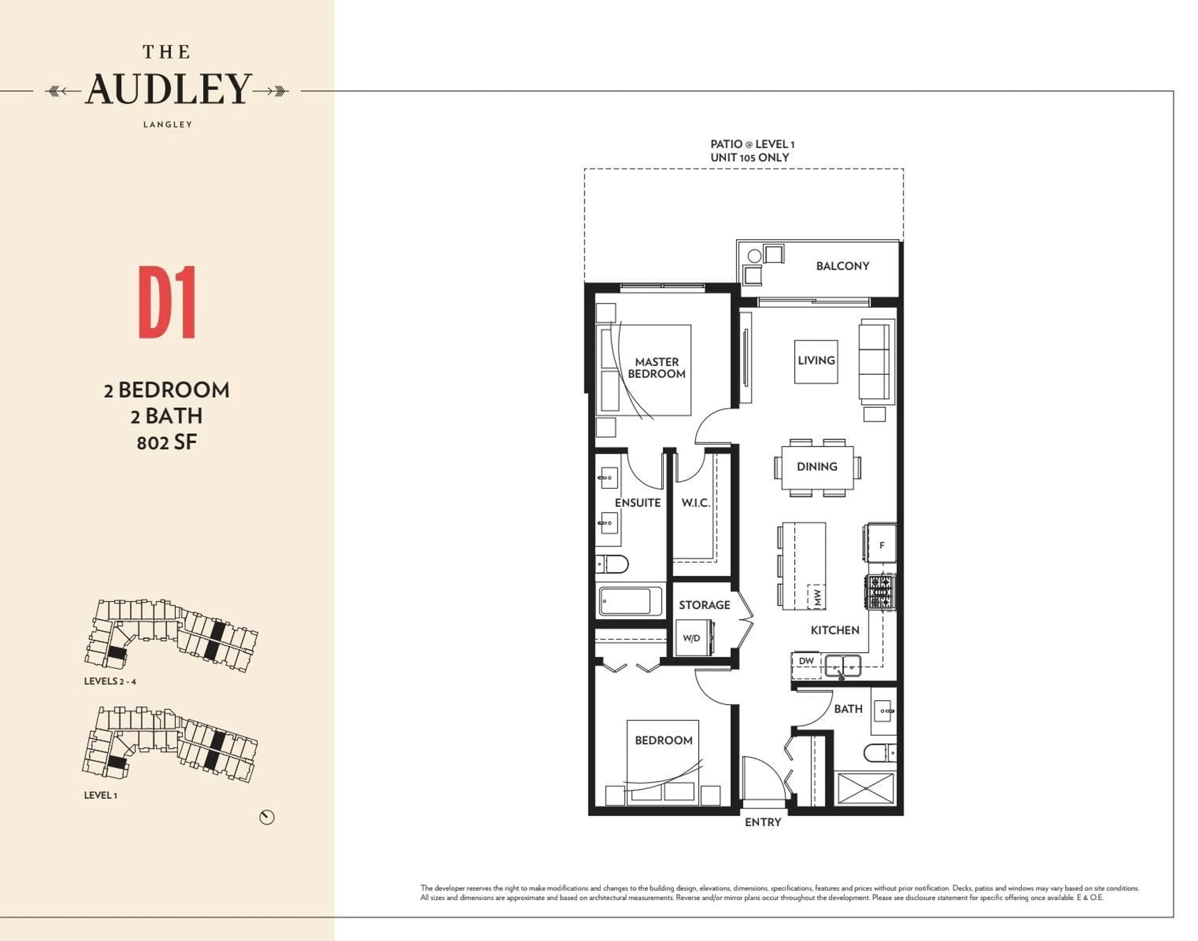 Floor plan for 121 5415 BRYDON CRESCENT, Langley British Columbia V3A0N4