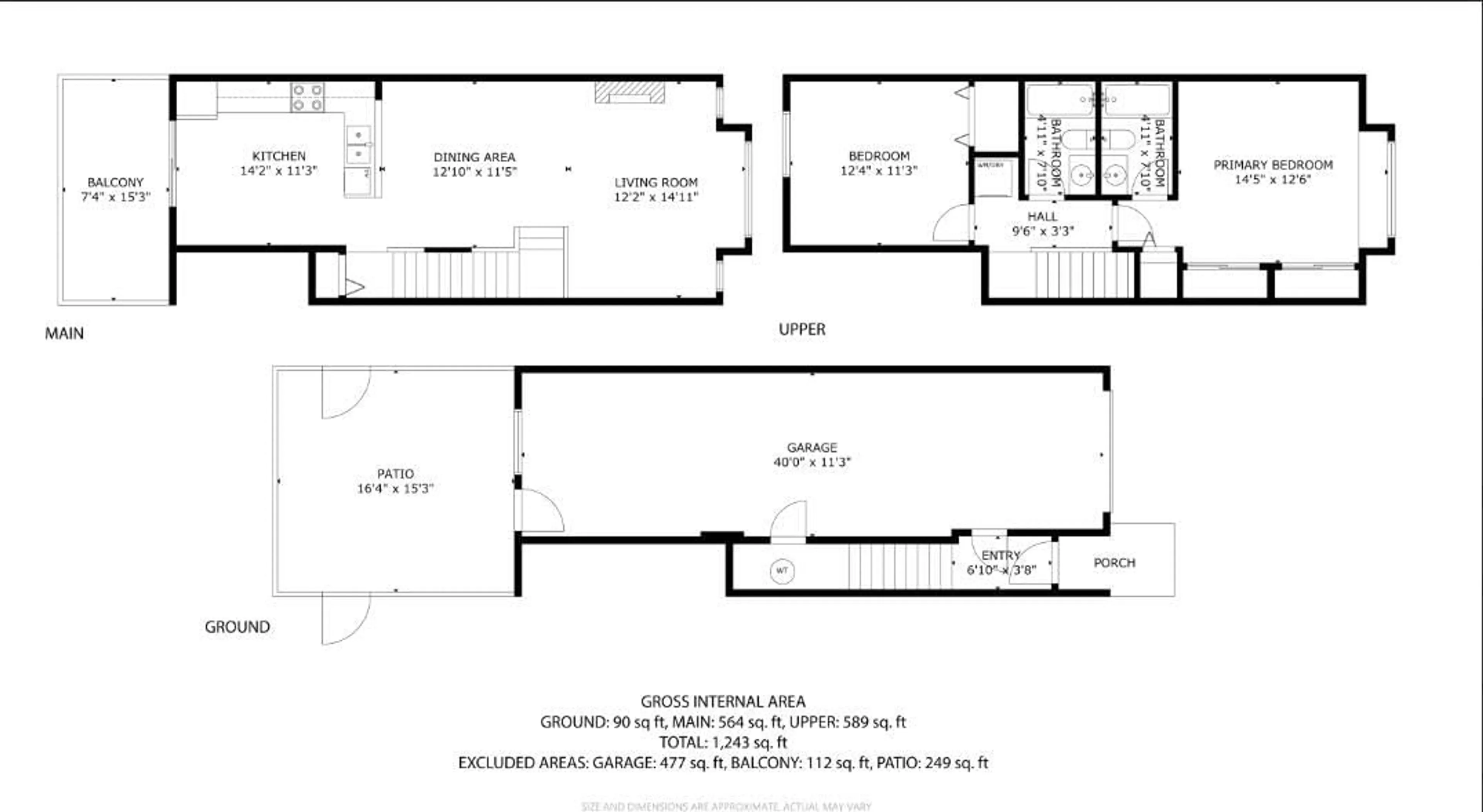 Floor plan for 85 7088 191 STREET, Surrey British Columbia V4N0B4