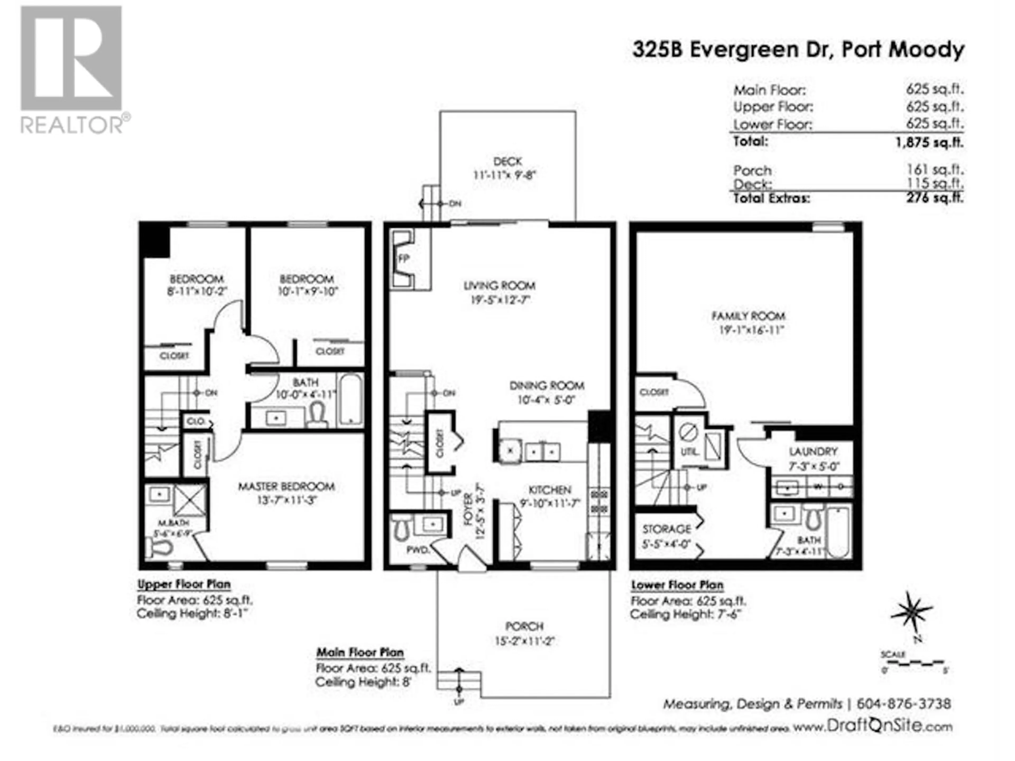 Floor plan for 325B EVERGREEN DRIVE, Port Moody British Columbia V3H1S1