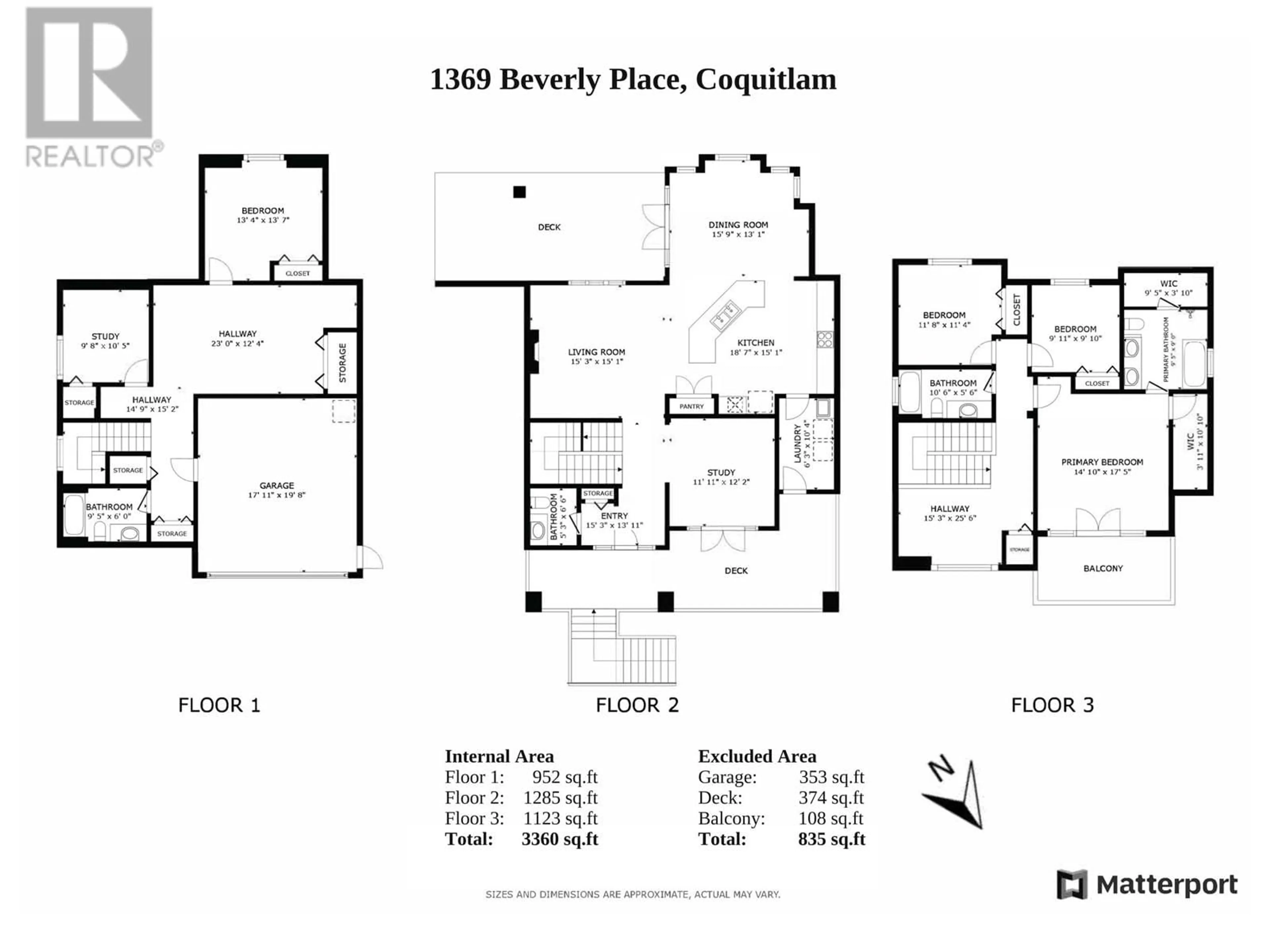 Floor plan for 1369 BEVERLY PLACE, Coquitlam British Columbia V3E3H1