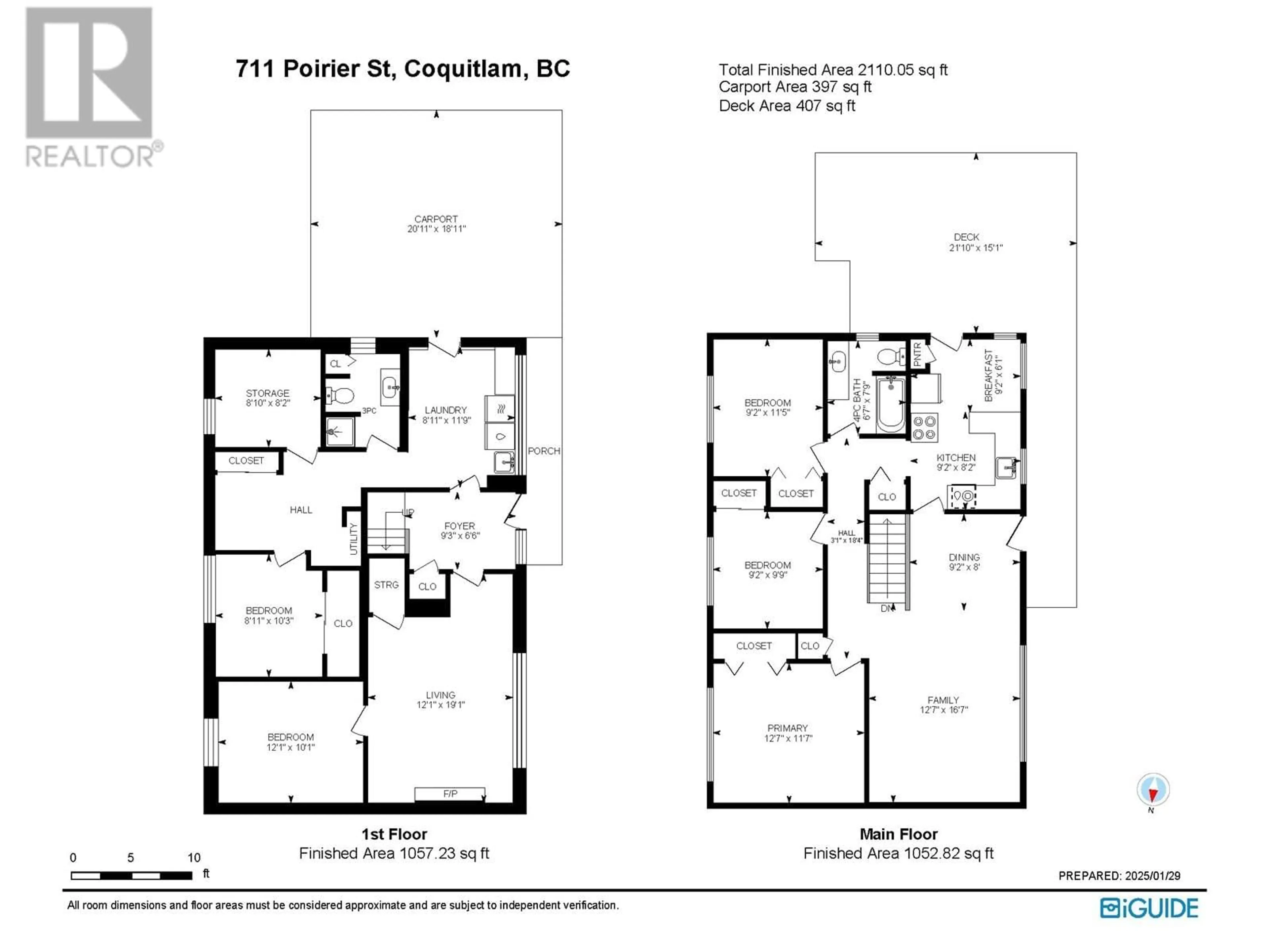 Floor plan for 711 POIRIER STREET, Coquitlam British Columbia V3J6B5