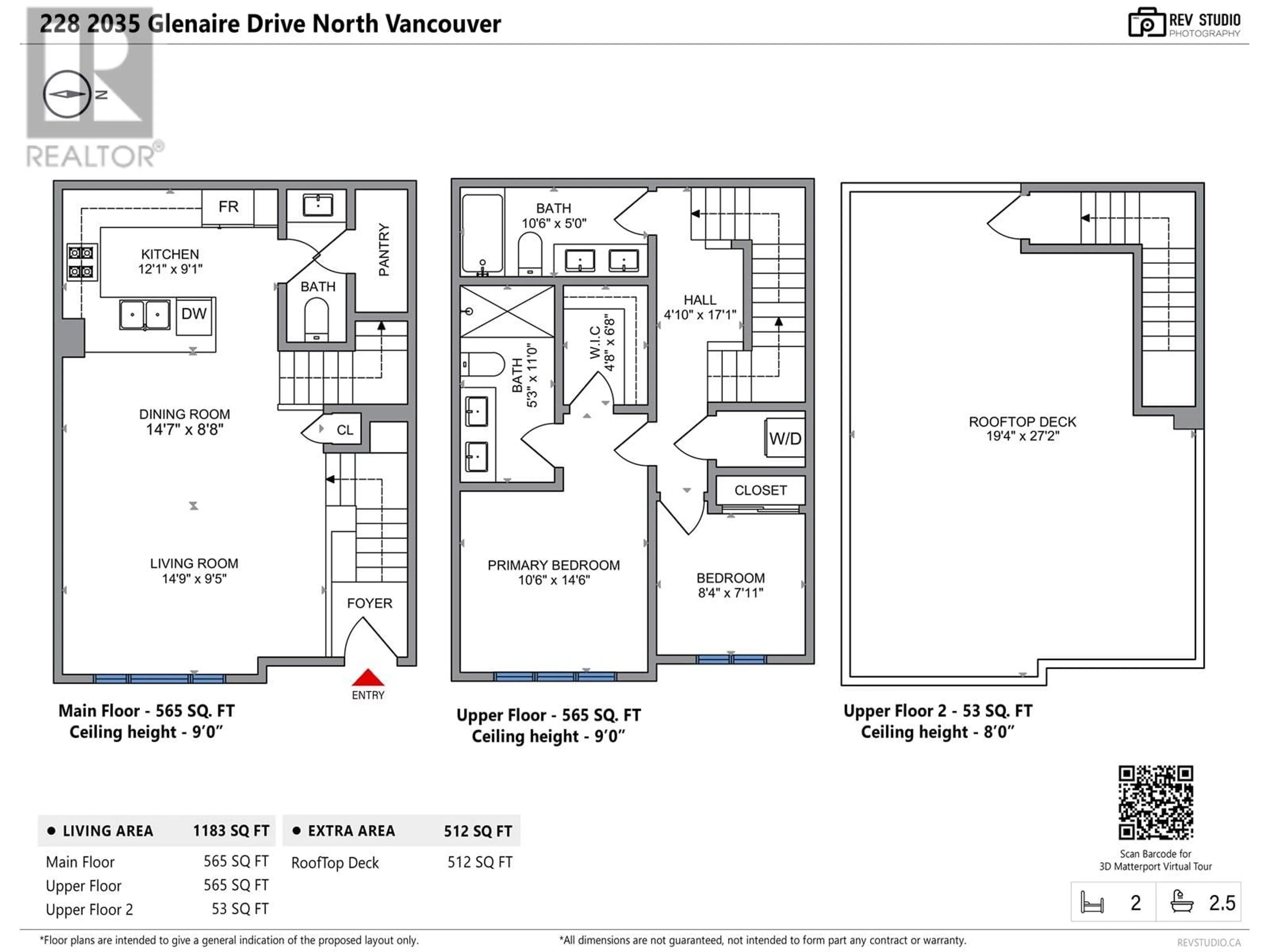 Floor plan for 228 2035 GLENAIRE DRIVE, North Vancouver British Columbia V7P1Y2