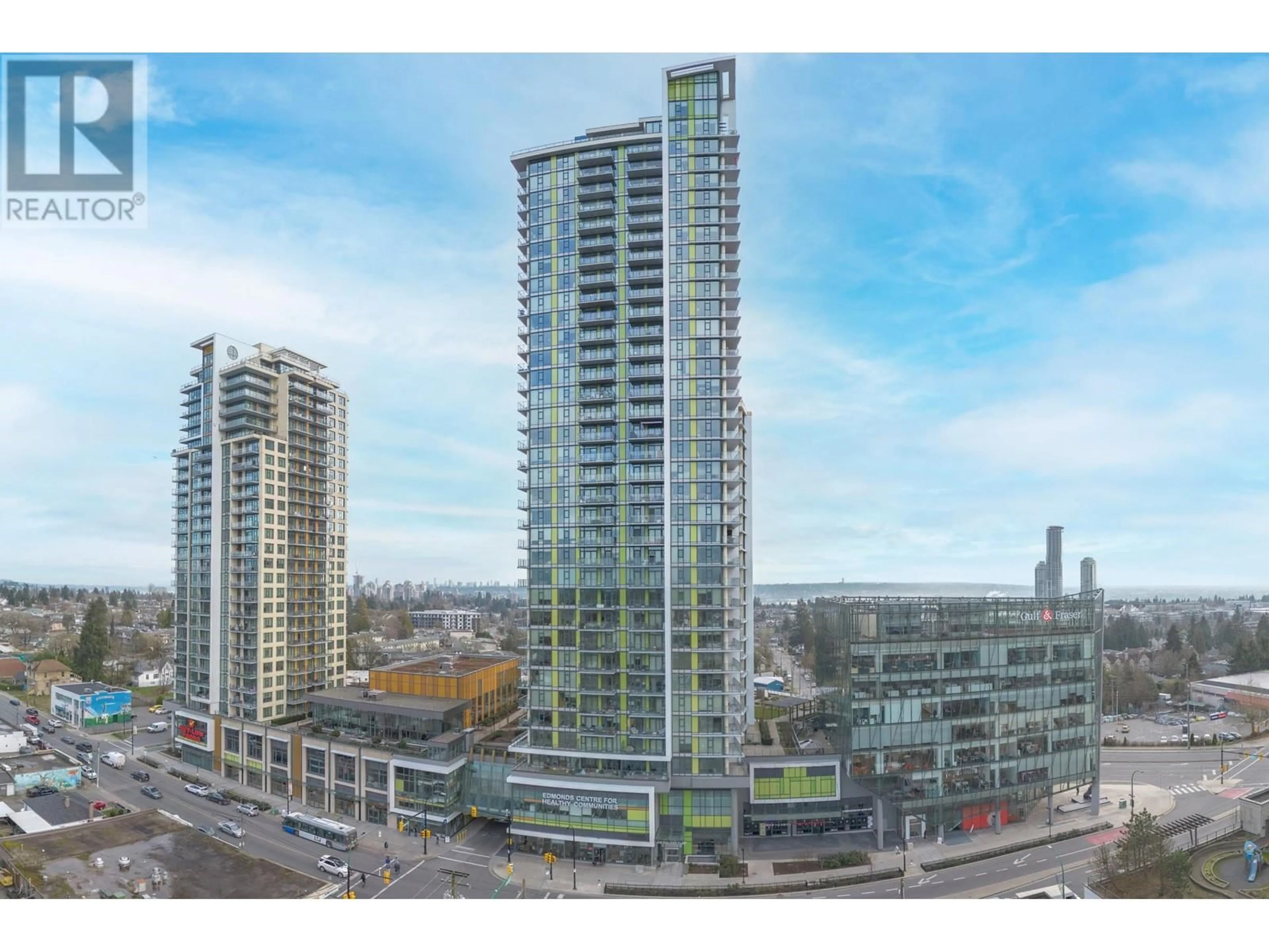A pic from outside/outdoor area/front of a property/back of a property/a pic from drone, city buildings view from balcony for 910 - 7358 EDMONDS STREET, Burnaby British Columbia V3N0H1