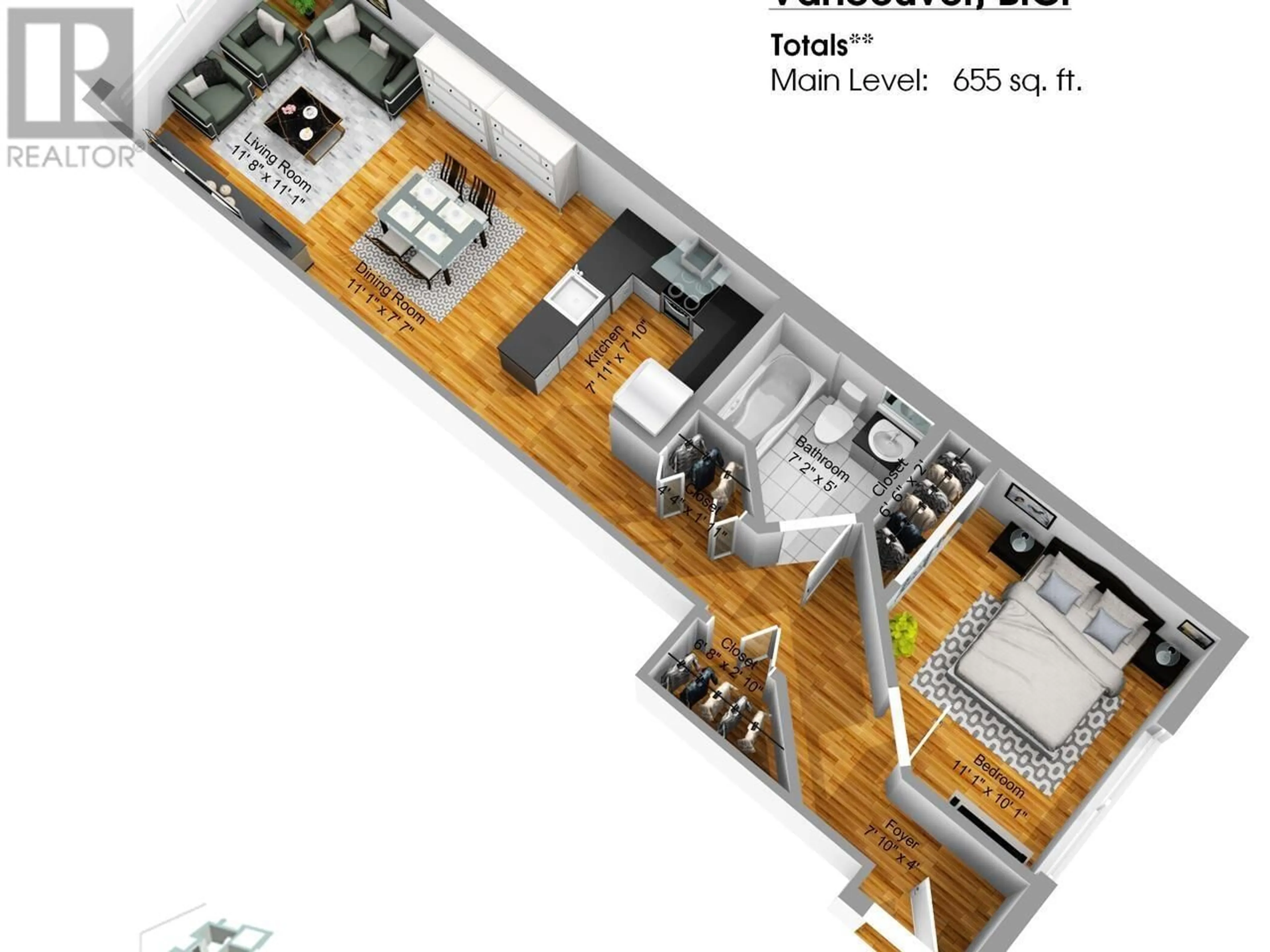 Floor plan for 306 663 GORE AVENUE, Vancouver British Columbia V6A2Z8