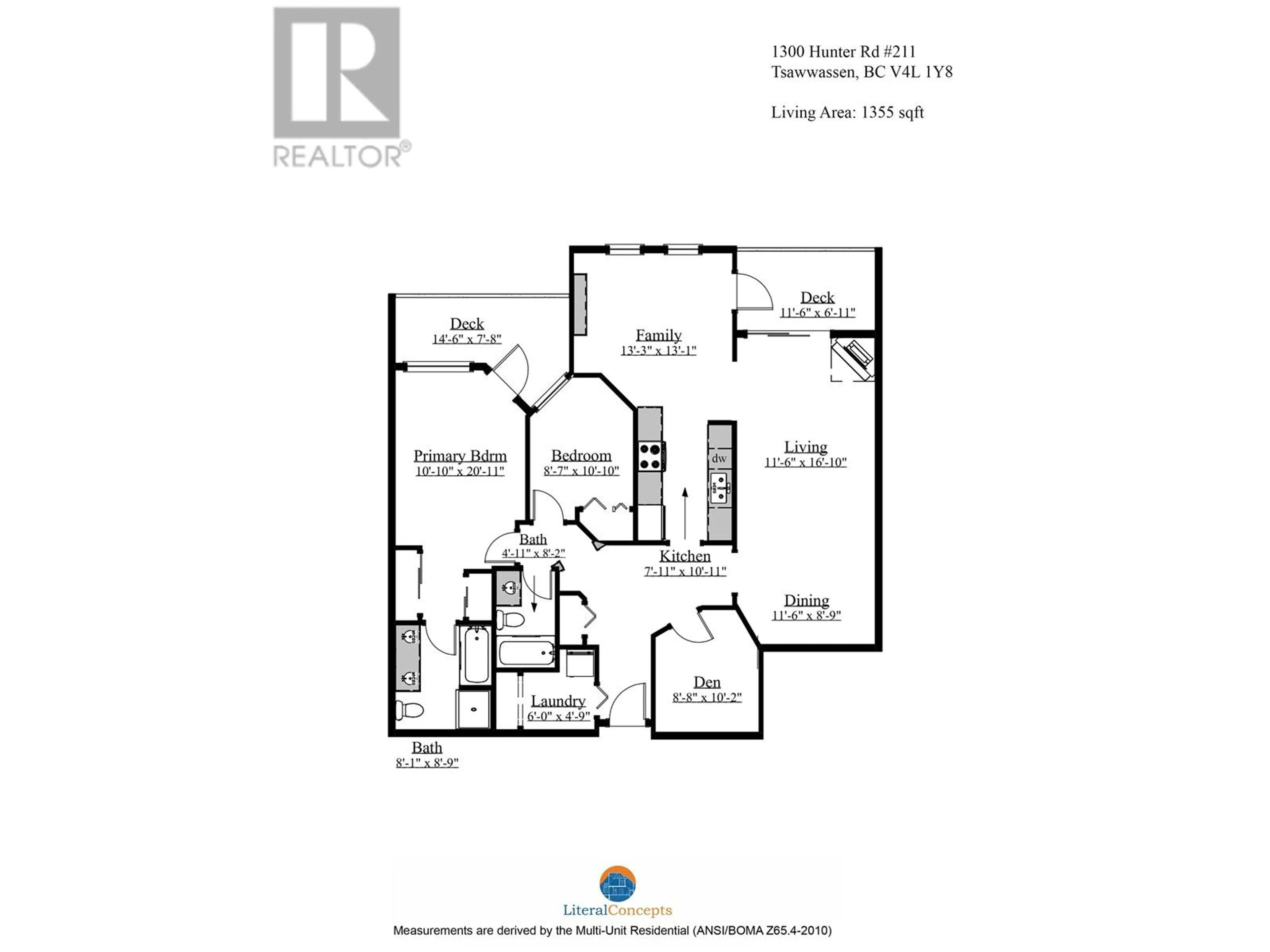 Floor plan for 211 - 1300 HUNTER ROAD, Delta British Columbia V4L1Y8