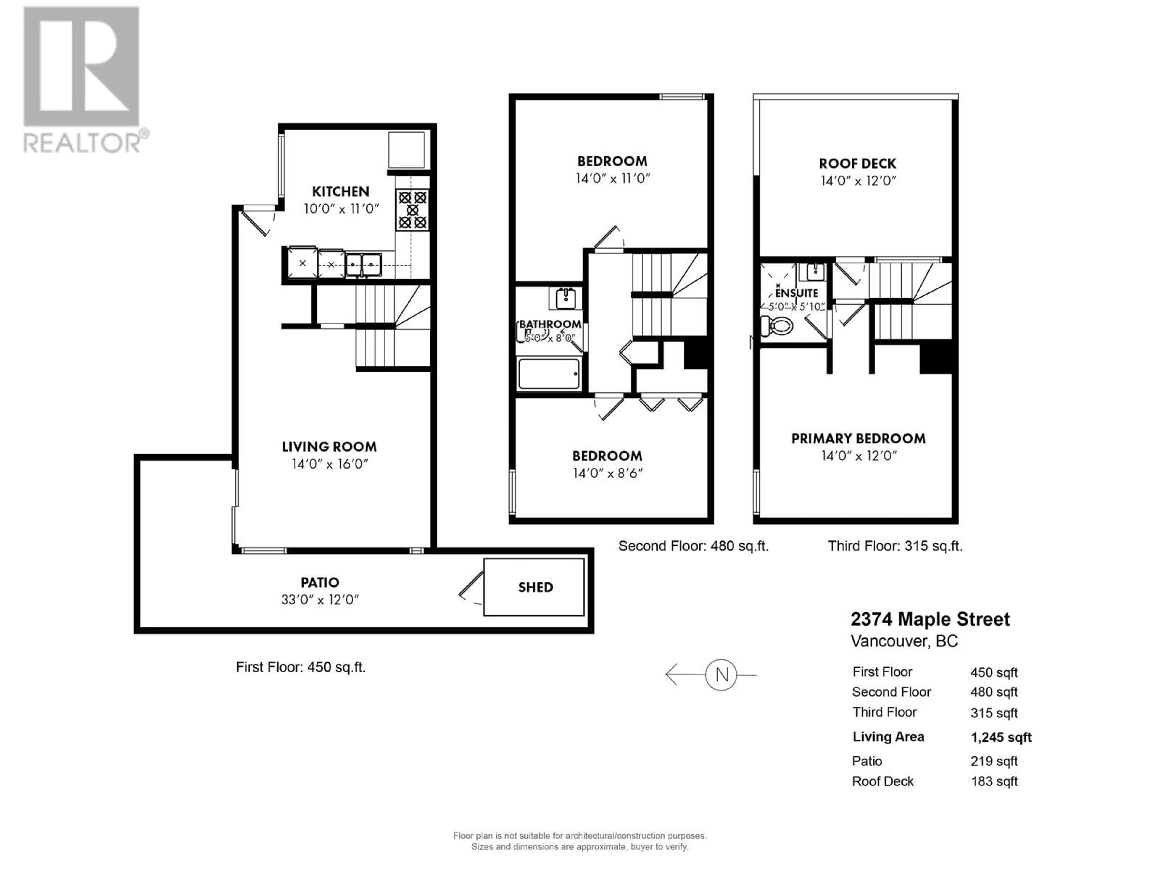 Floor plan for 2374 MAPLE STREET, Vancouver British Columbia V6J3T6