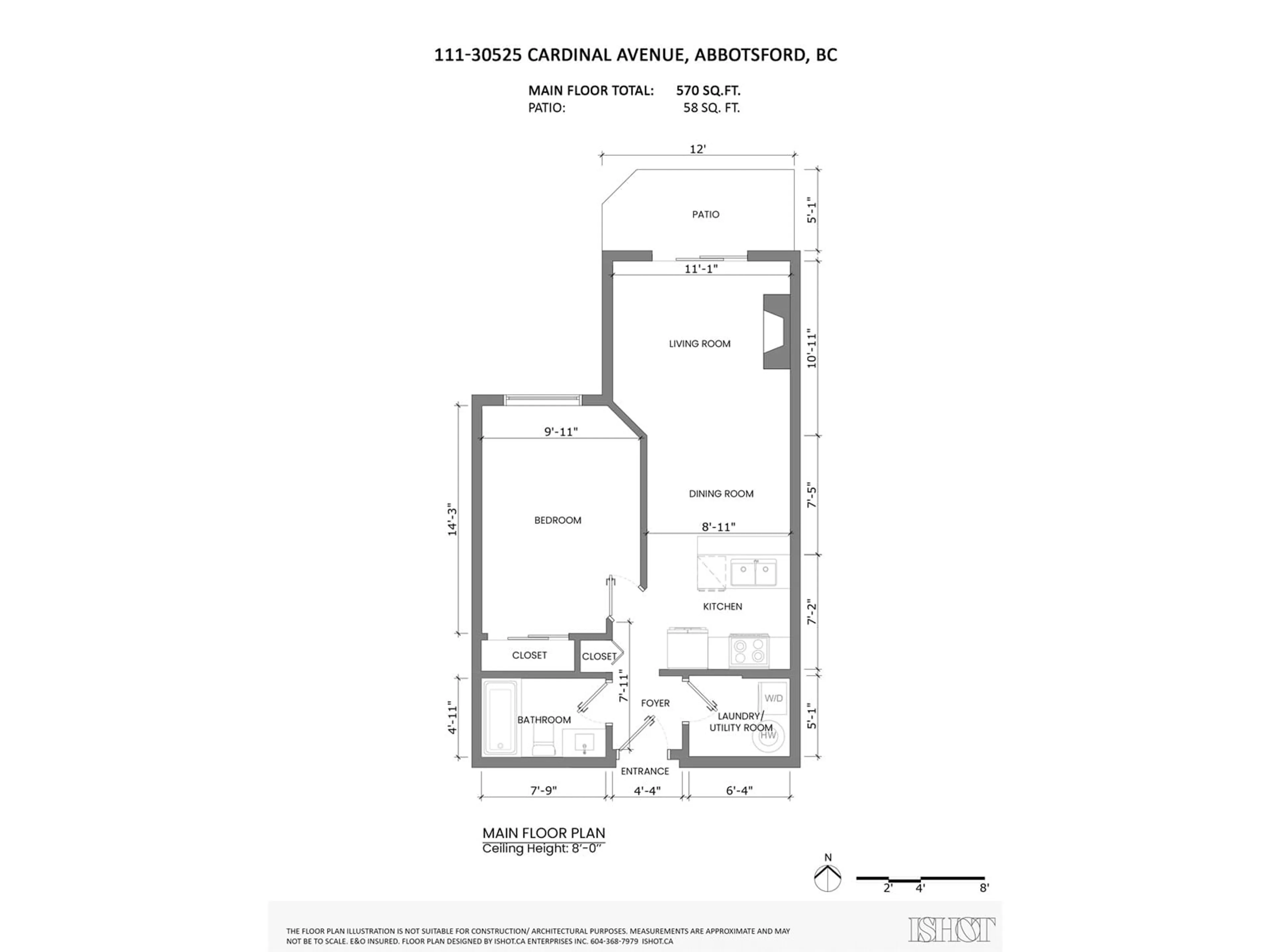 Floor plan for 111 30525 CARDINAL AVENUE, Abbotsford British Columbia V2T0A8