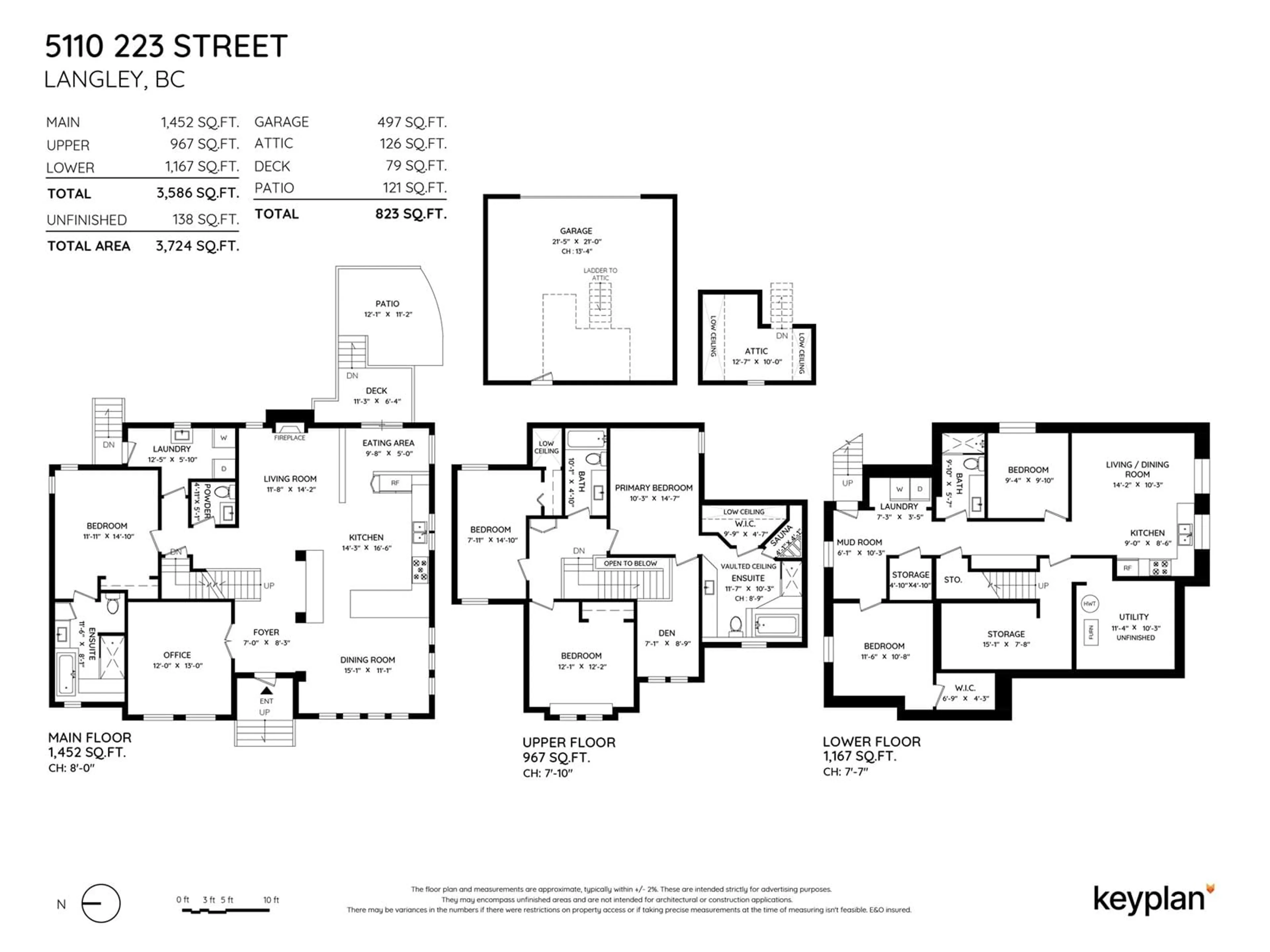 Floor plan for 5110 223 STREET, Langley British Columbia V2Y2T9