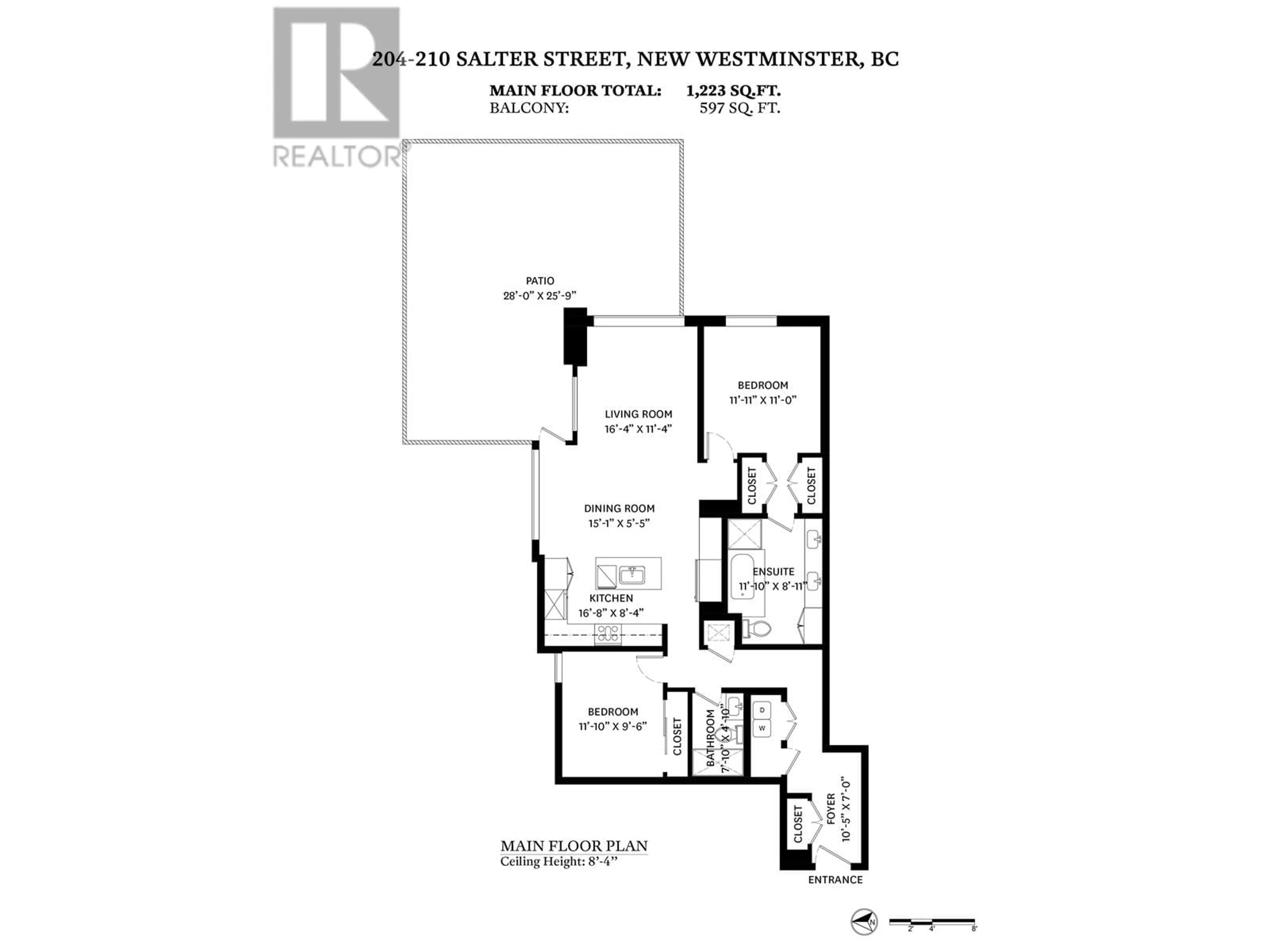 Floor plan for 204 210 SALTER STREET, New Westminster British Columbia V3M0J9