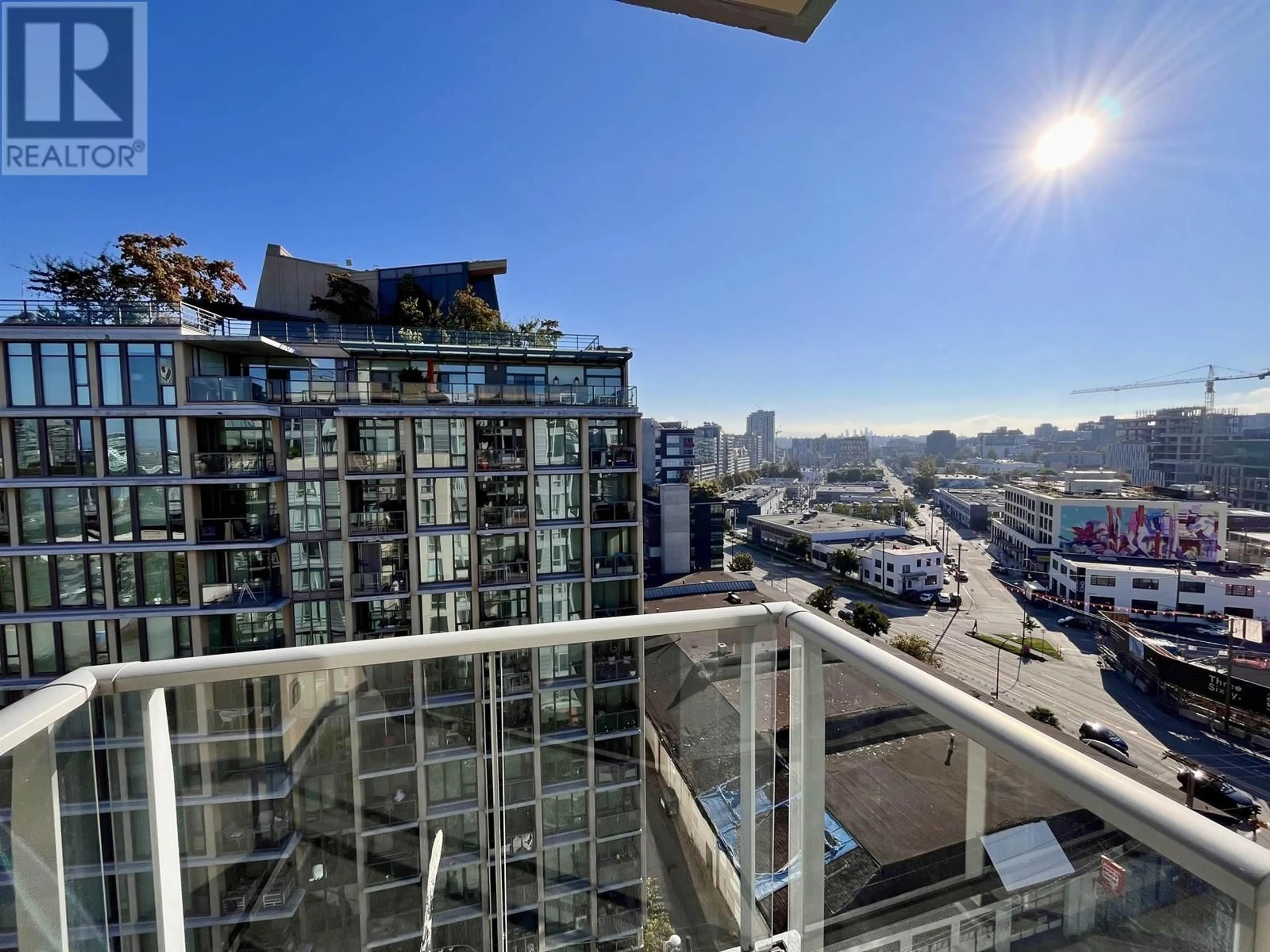 Balcony in the apartment, city buildings view from balcony for 1505 1833 CROWE STREET, Vancouver British Columbia V5Y0A2