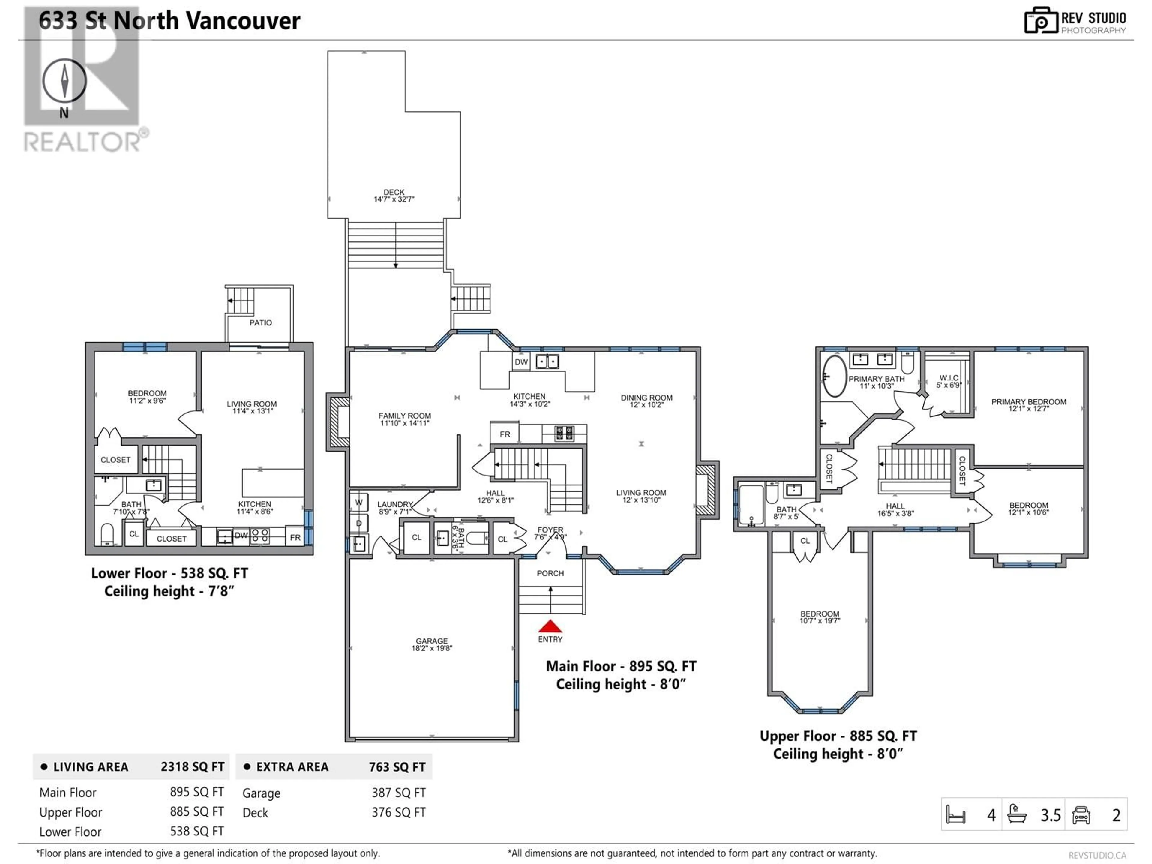 Floor plan for 633 FIR STREET, North Vancouver British Columbia V7M1W3