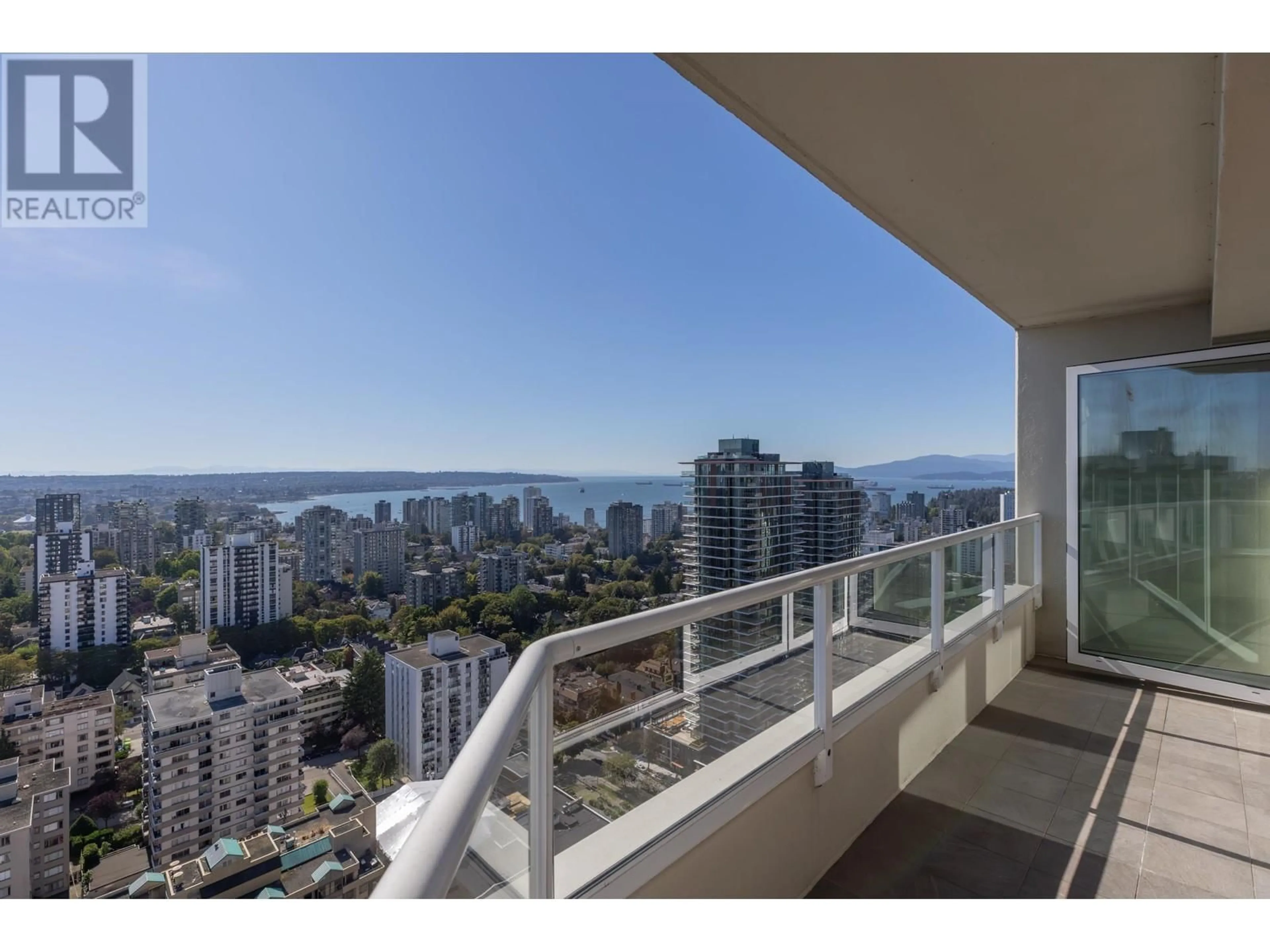 Balcony in the apartment, water/lake/river/ocean view for 3101 717 JERVIS STREET, Vancouver British Columbia V6E4L5