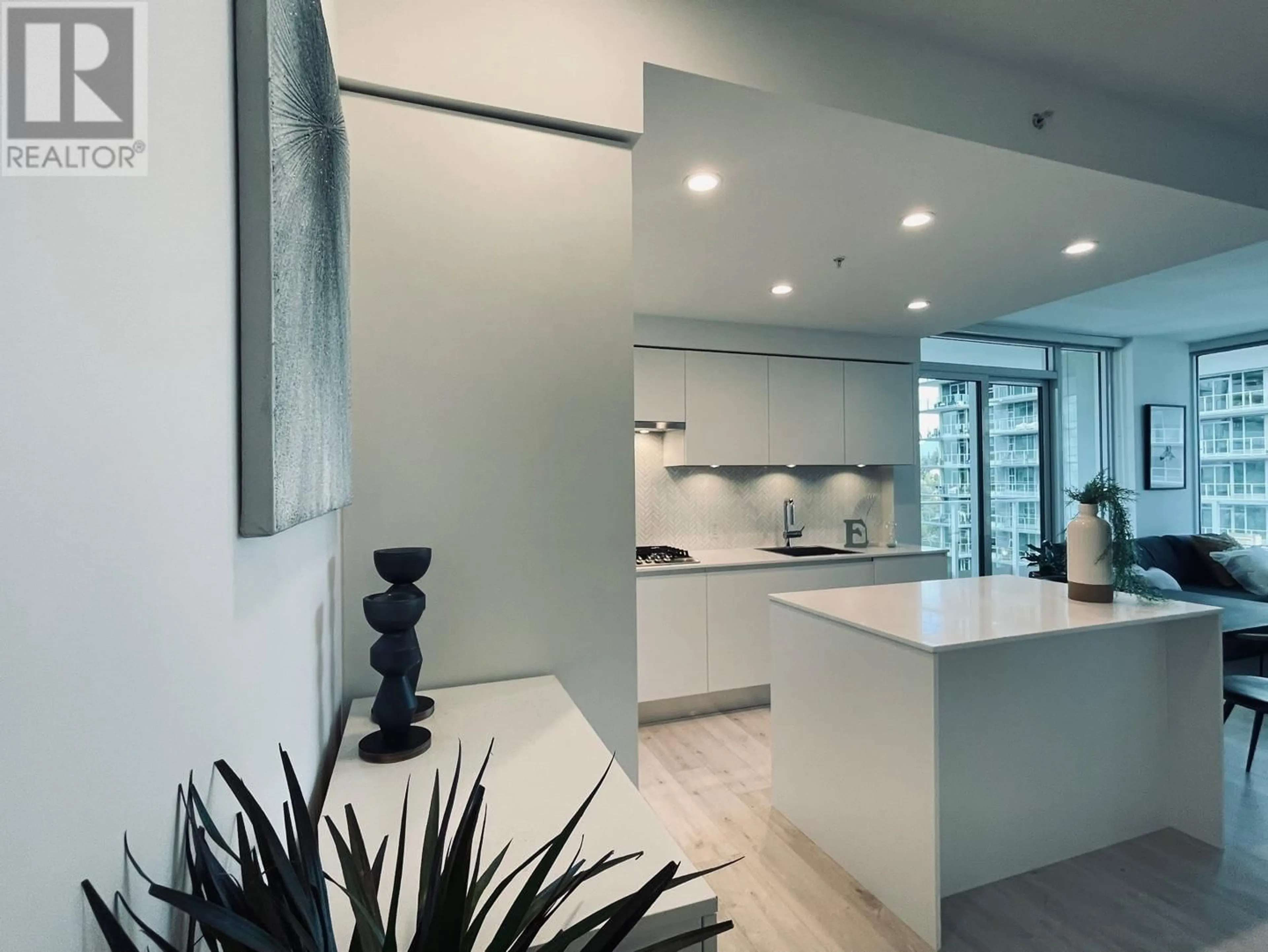 Contemporary kitchen, ceramic/tile floor for 1601 - 3833 EVERGREEN PLACE, Burnaby British Columbia V3J0M2