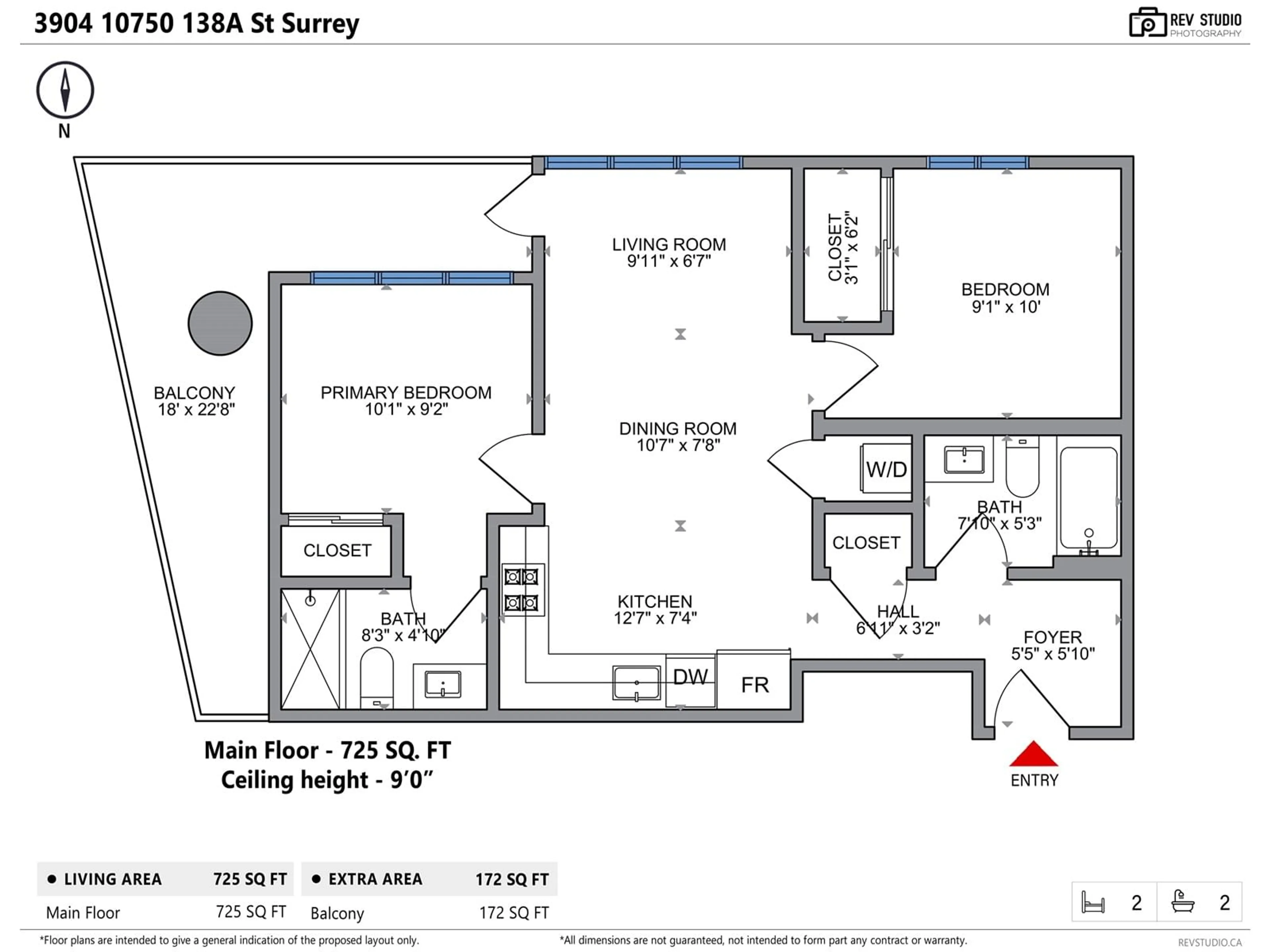 Floor plan for 3904 10750 135A STREET, Surrey British Columbia V3T2K4