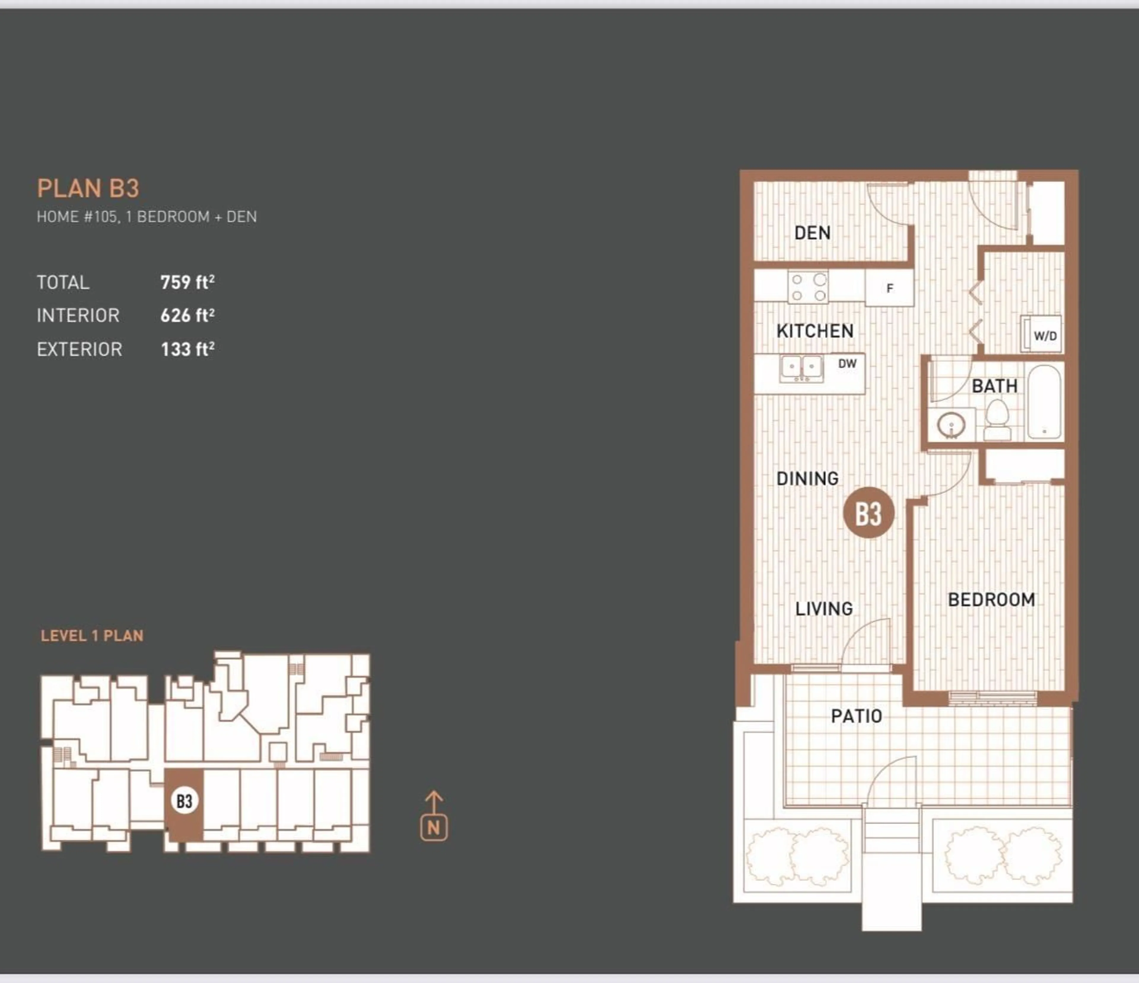 Floor plan for 105 13969 96 AVENUE, Surrey British Columbia V3T0T1