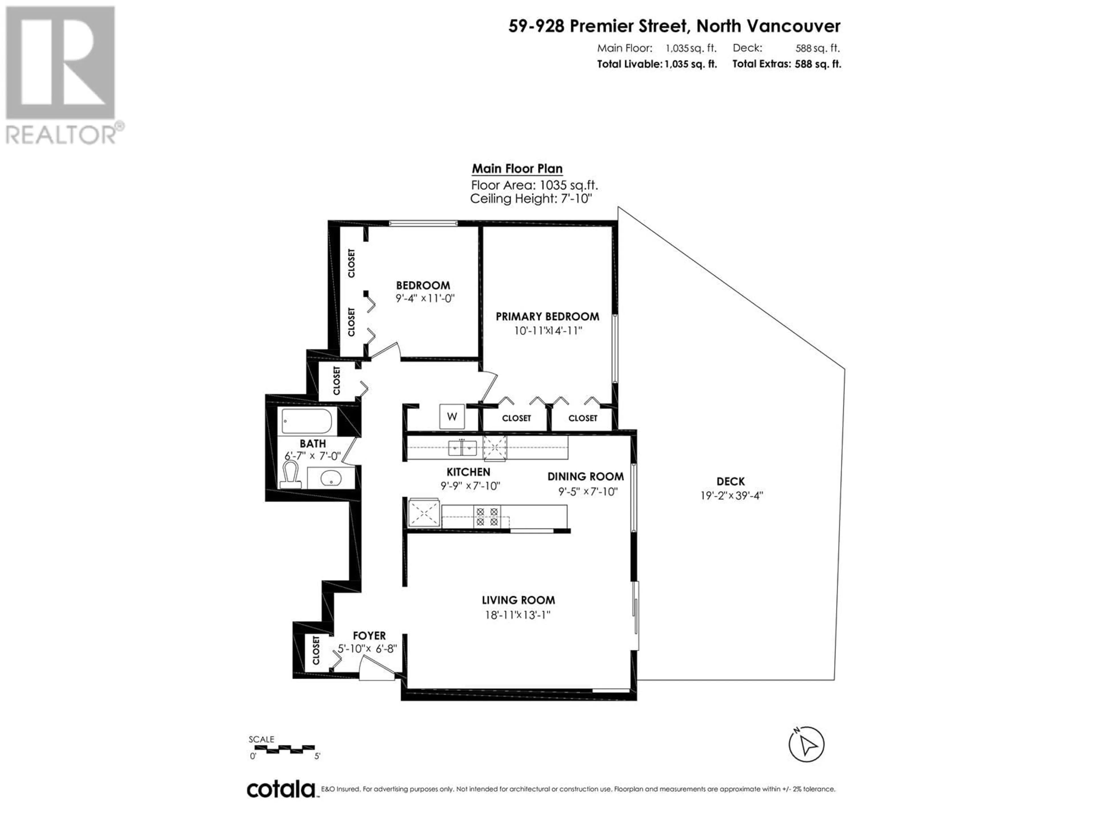 Floor plan for 59 - 928 PREMIER STREET, North Vancouver British Columbia V7J2H1